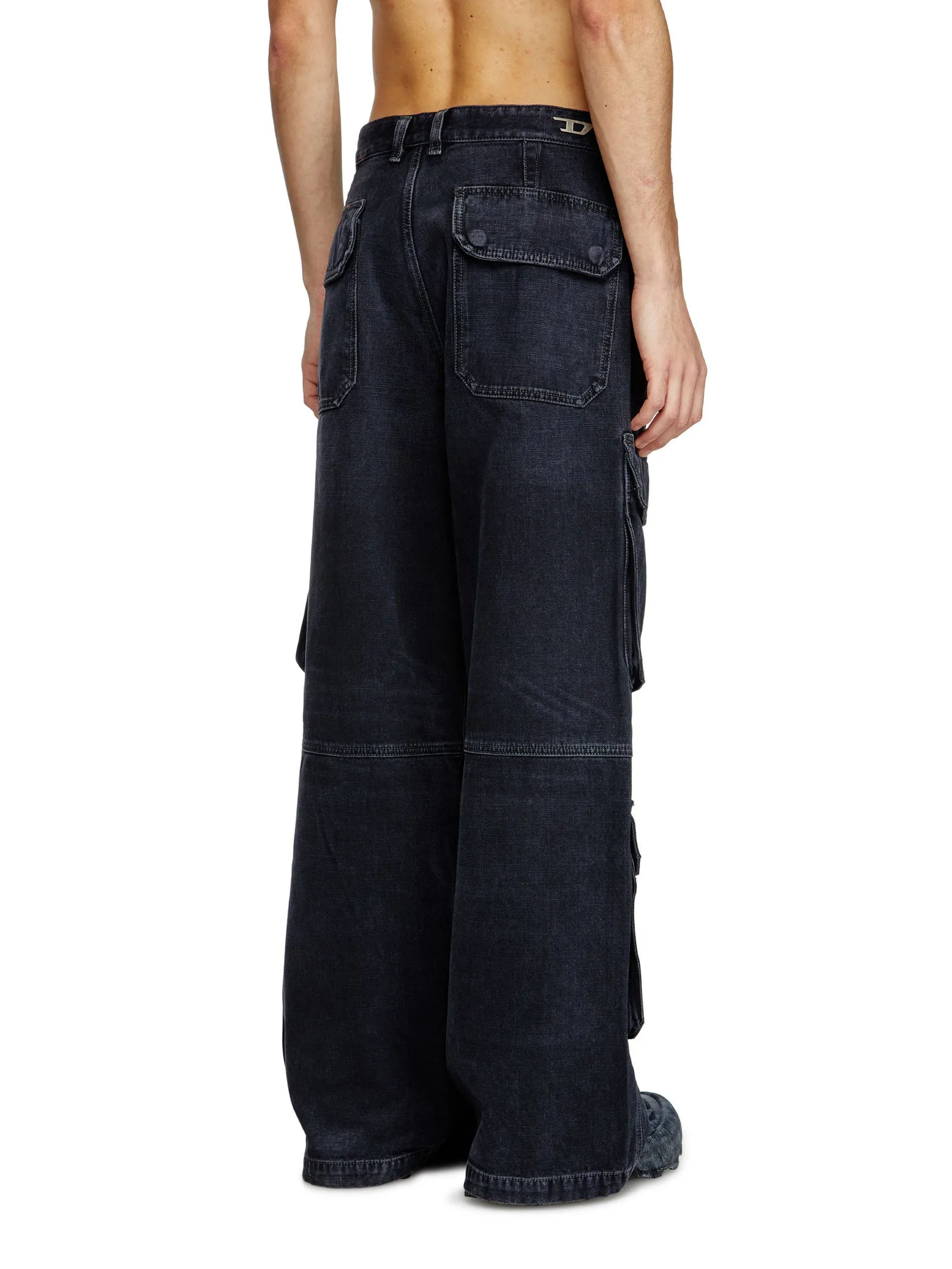 DIESEL Men Jeans Pants D-TOUCH-CARGO L.30 TROUSERS Black