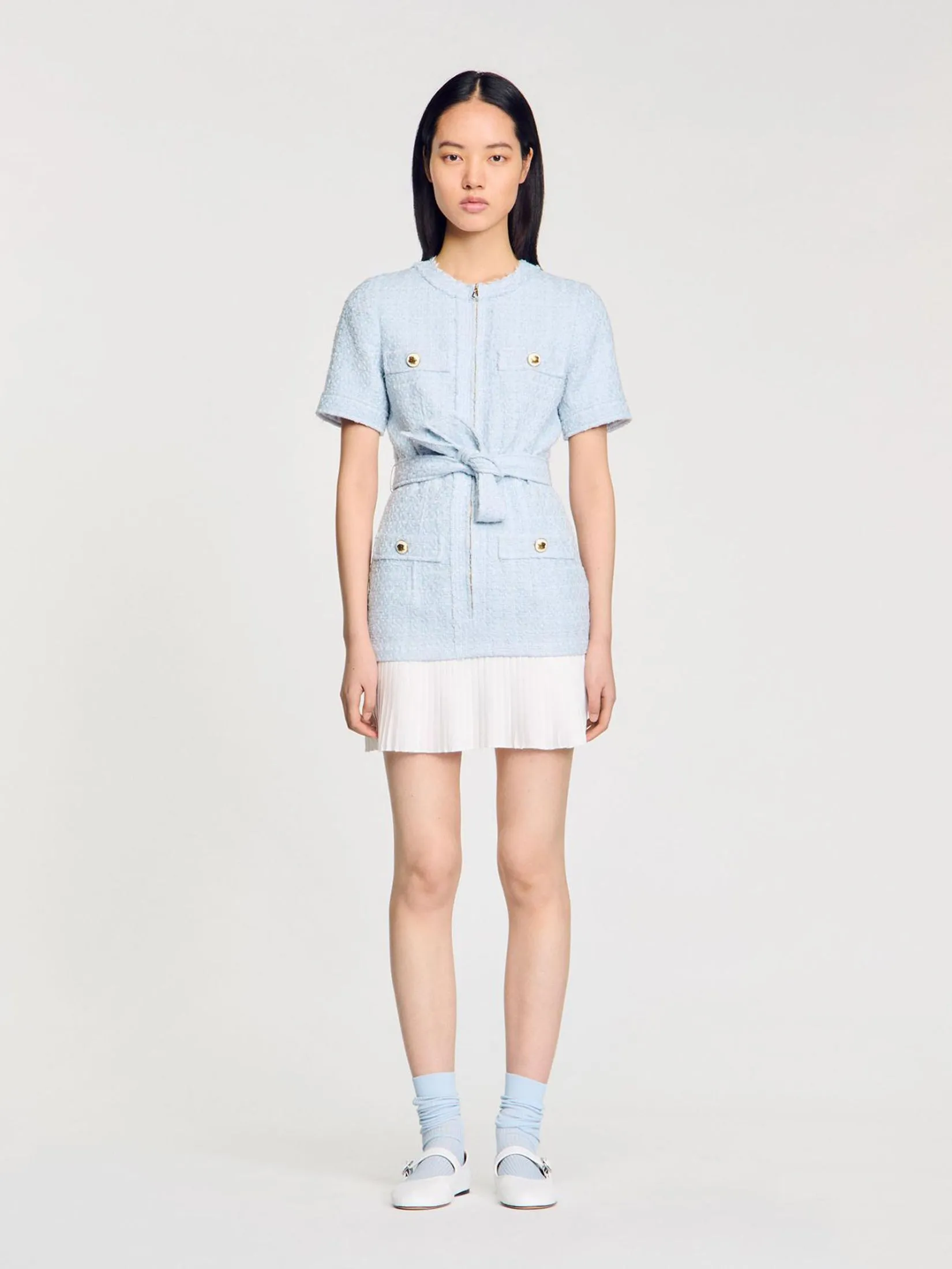 SANDRO Short Tweed Dress