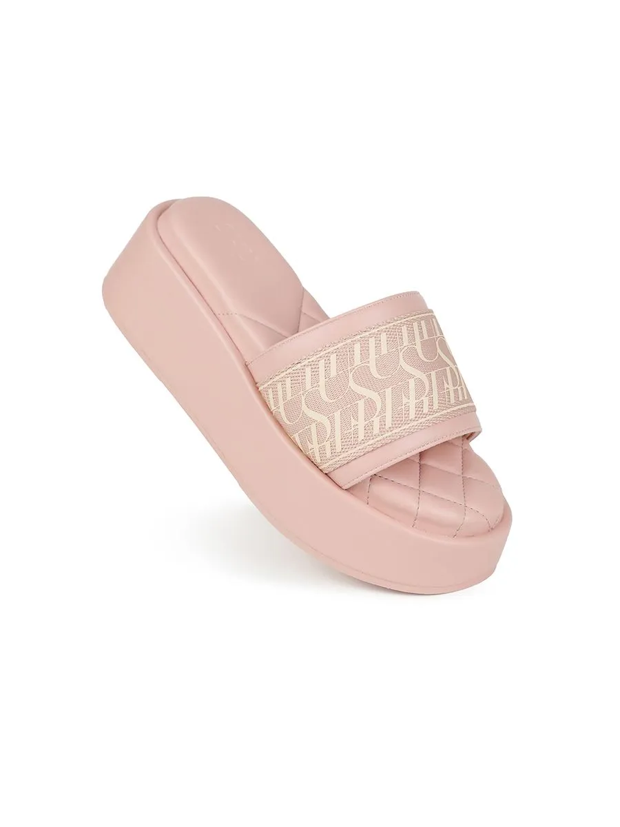 SHU WONEM  PALETTE SOFT 2" SIGNET ON CANVAS ORIGINAL WEDGES PINK