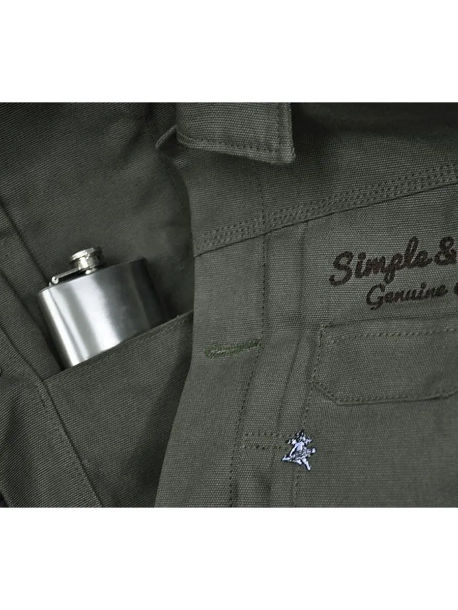 SIMPLE&RAW Jack Canvas Jacket Jk904-Gr-L Green