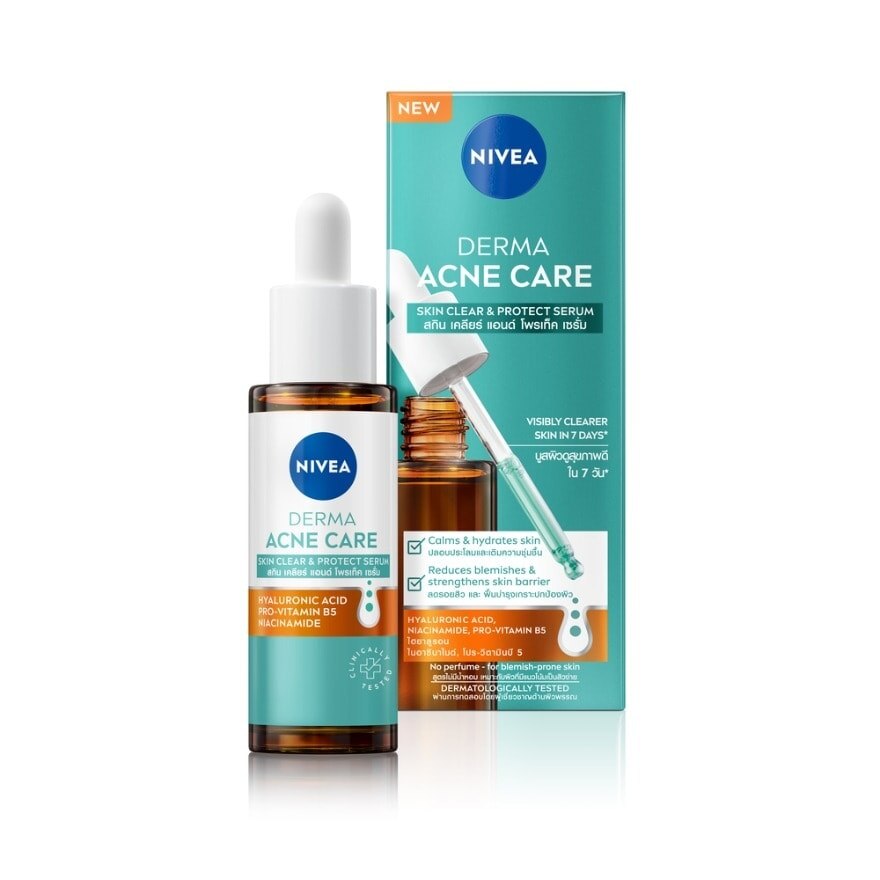 Nivea Derma Acne Care Serum Skin Clear  Protect 30 Ml.