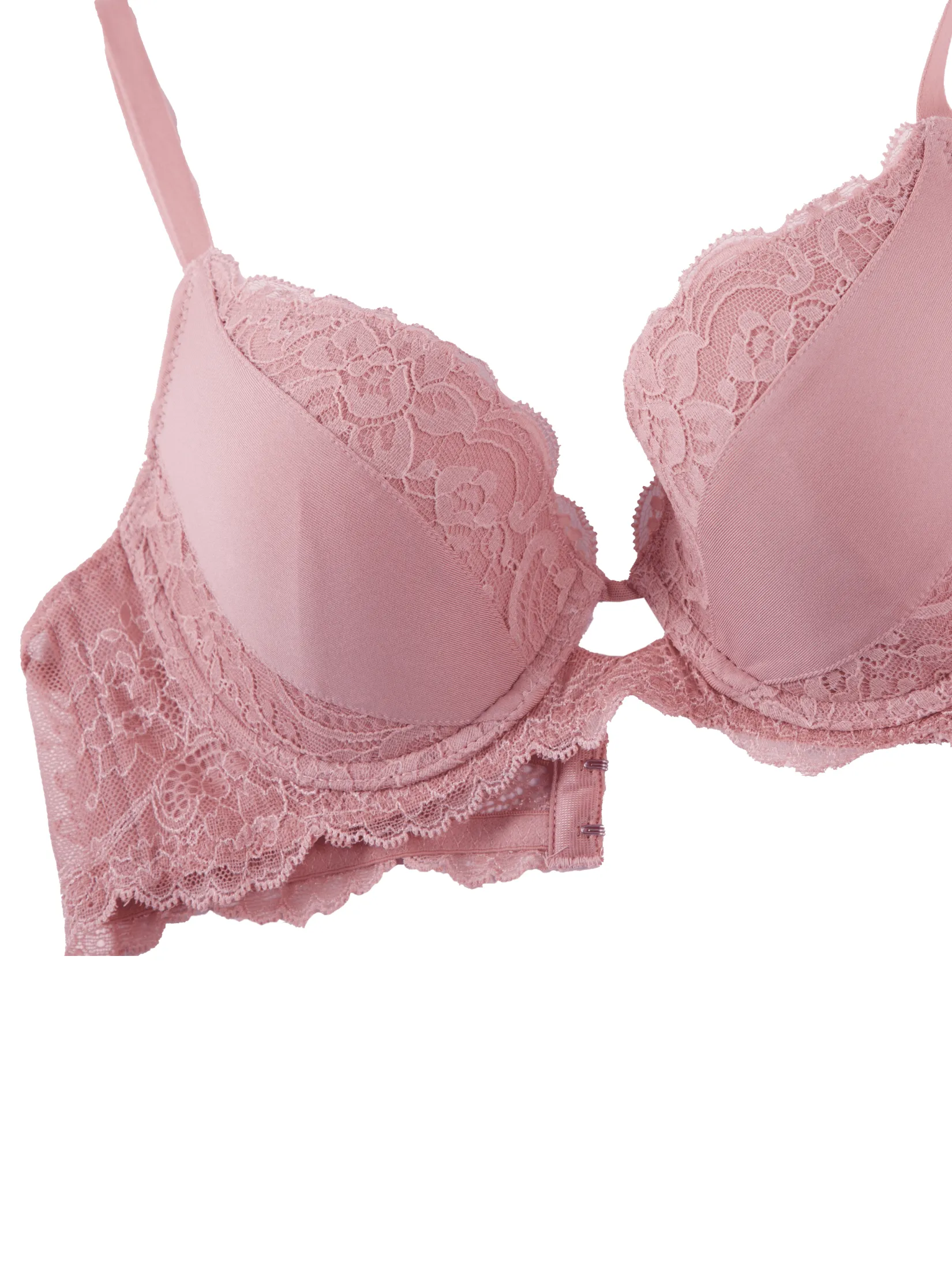 BSC LINGERIE Women's Sexy Lace Molded Bra Underwire & Padded BB6589PB - Amber Rose