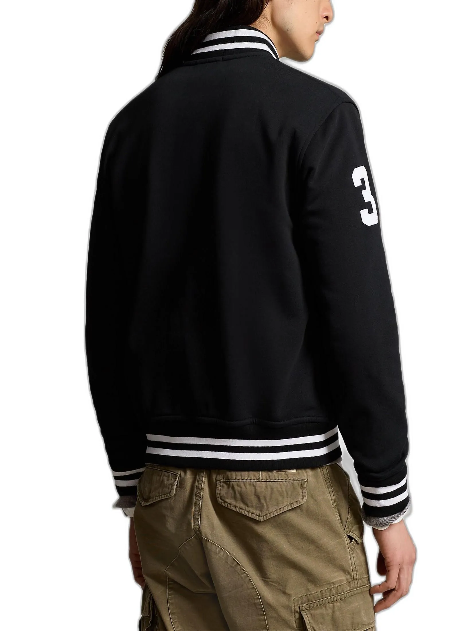 POLO RALPH LAUREN Men Jacket-Big Pony Fleece Baseball Jacket MNPOKNI16824057-Black