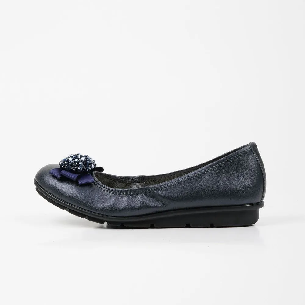 JOLI SNOB Navy Comfort Flat ACT-39803