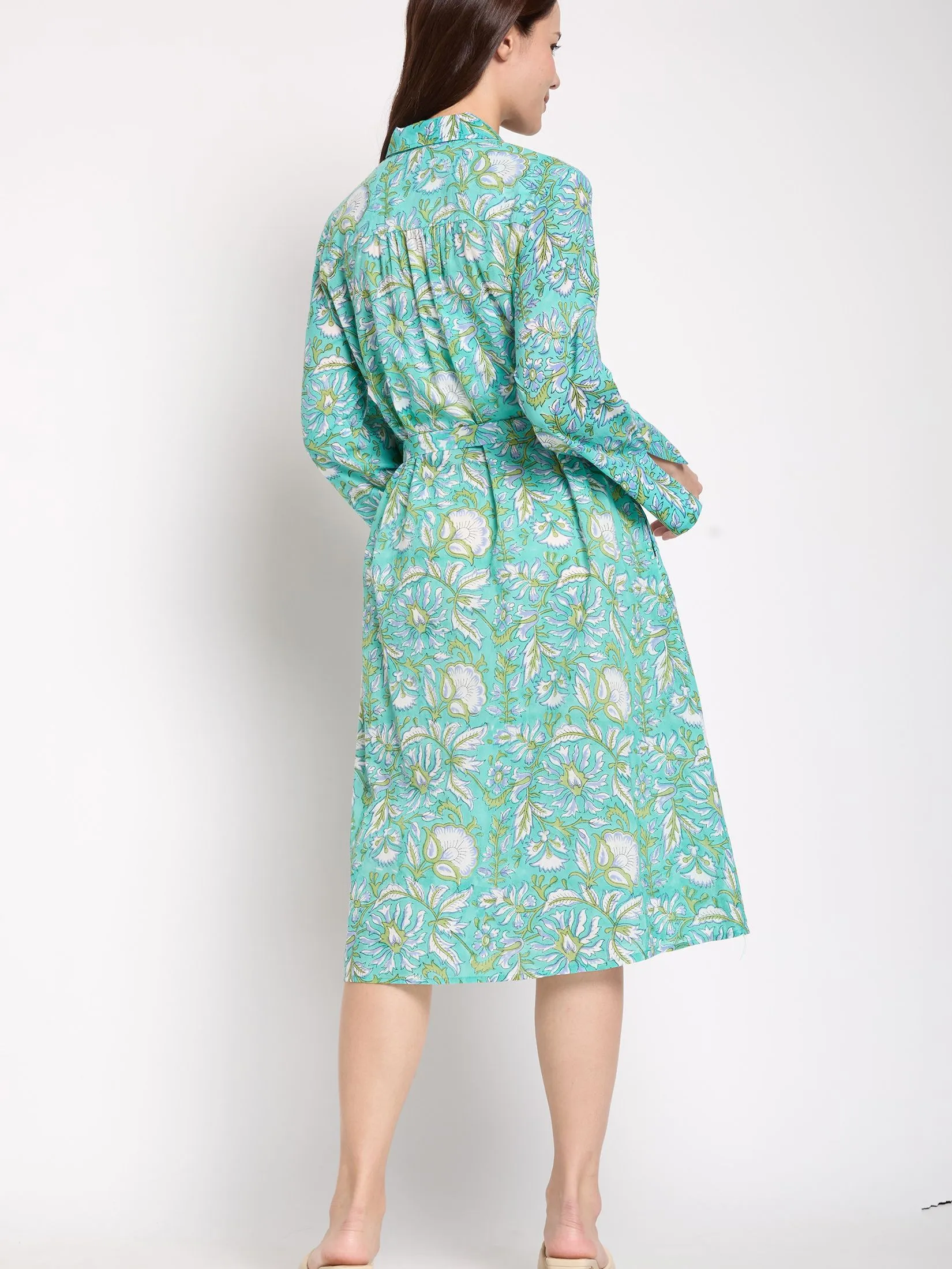 ALUMNUS Women Dress Long Sleeves Collar Neck Print