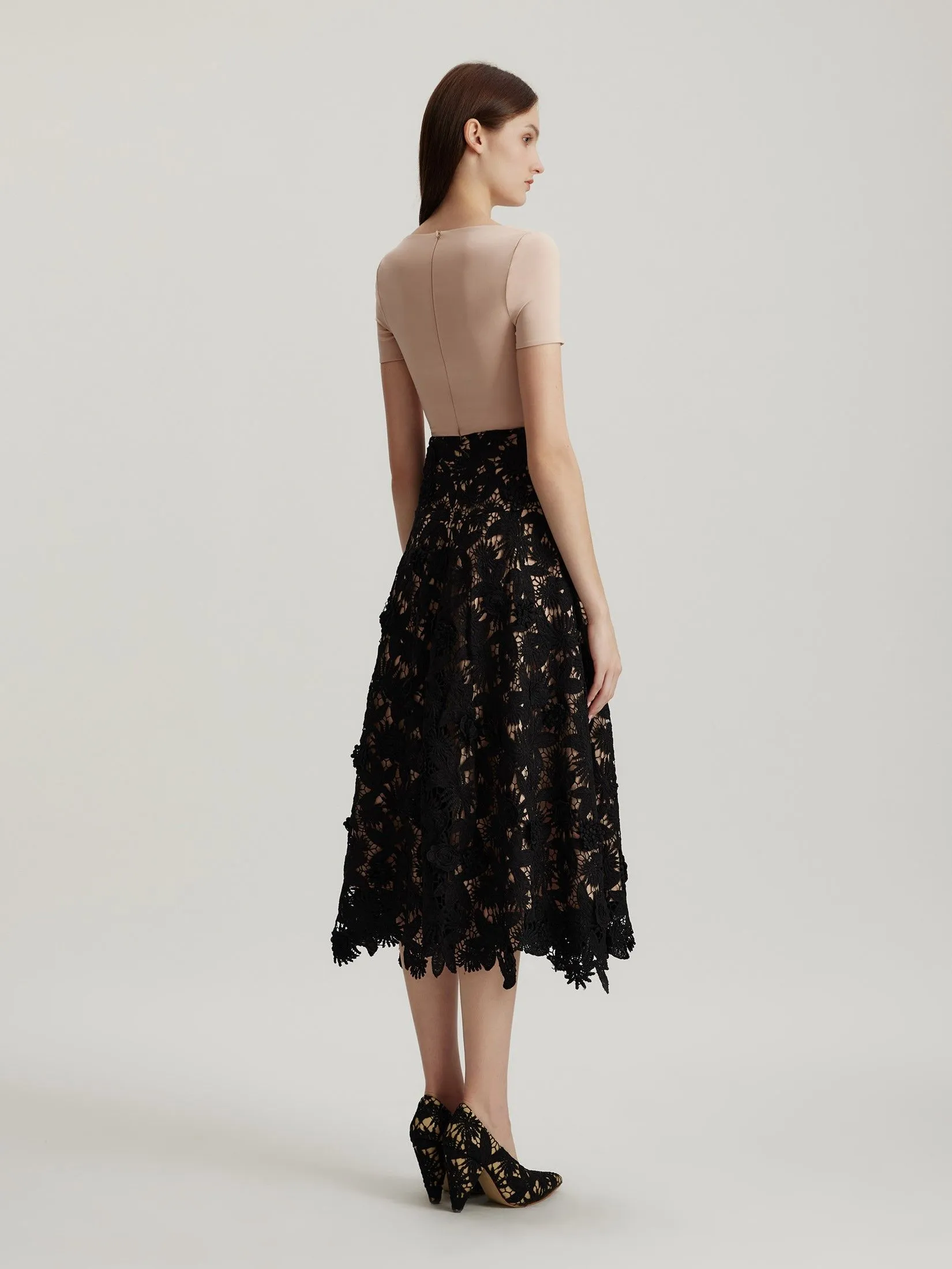 ASAVA (AW24) Fit-and-flare Women Dress Black