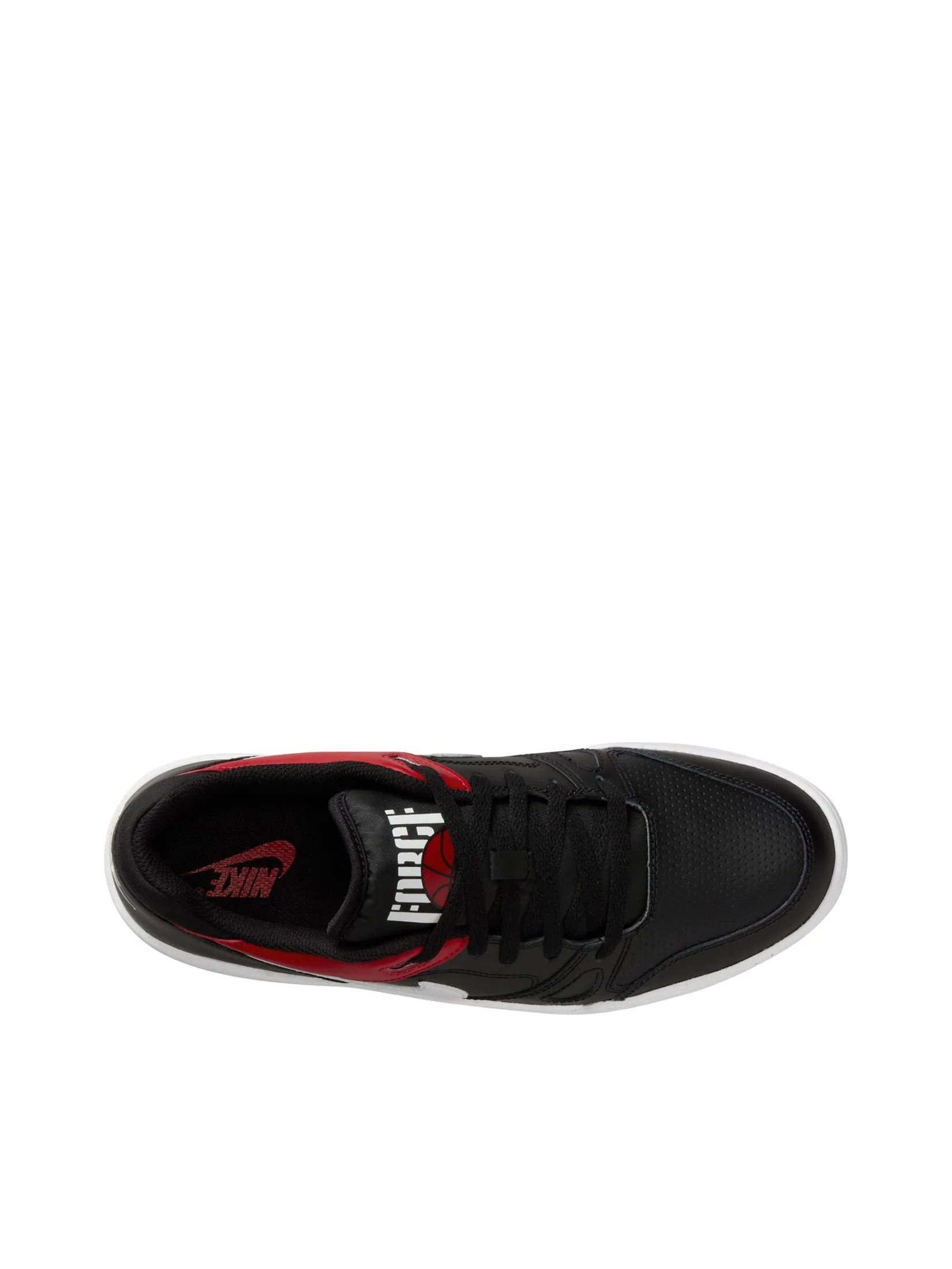 NIKE Men Sneakers Full Force Low Black/White-University Red