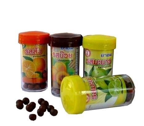 Тайские травяные шарики от кашля и боли в горле для рассасывания 100 шт., Таиланд