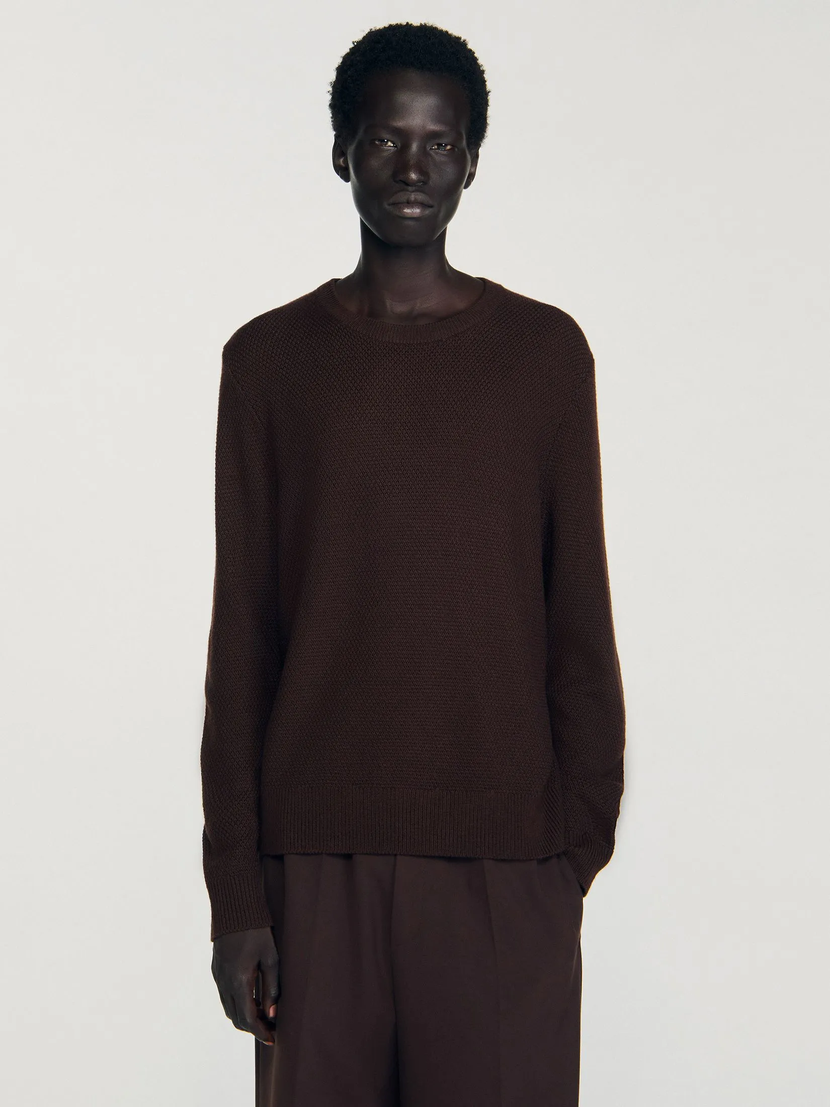 SANDRO Textured Knit Jumper