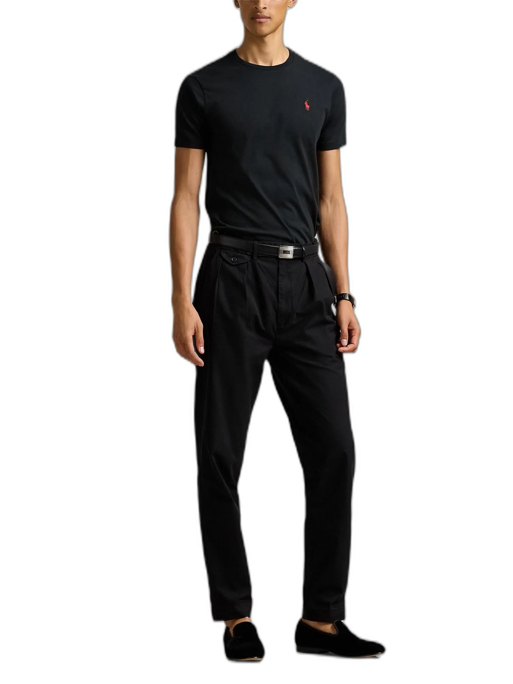POLO RALPH LAUREN Polo Ralph Lauren TEE-Custom Slim Fit Jersey Crewneck T-Shirt MNPOTSH1N820045 001 BLACK