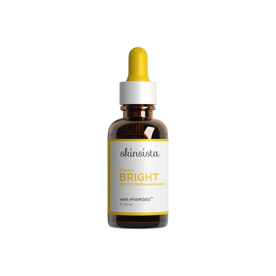 Skinsista Flawless Bright 42x Vit C Brightening Booster 20 Ml. ผิวสว่าง ลบจุดดำลึก ฝ้