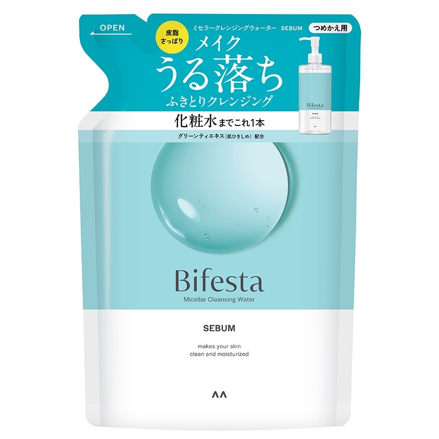 Bifesta Micellar Cleansing Water Sebum Refill 360 ml.