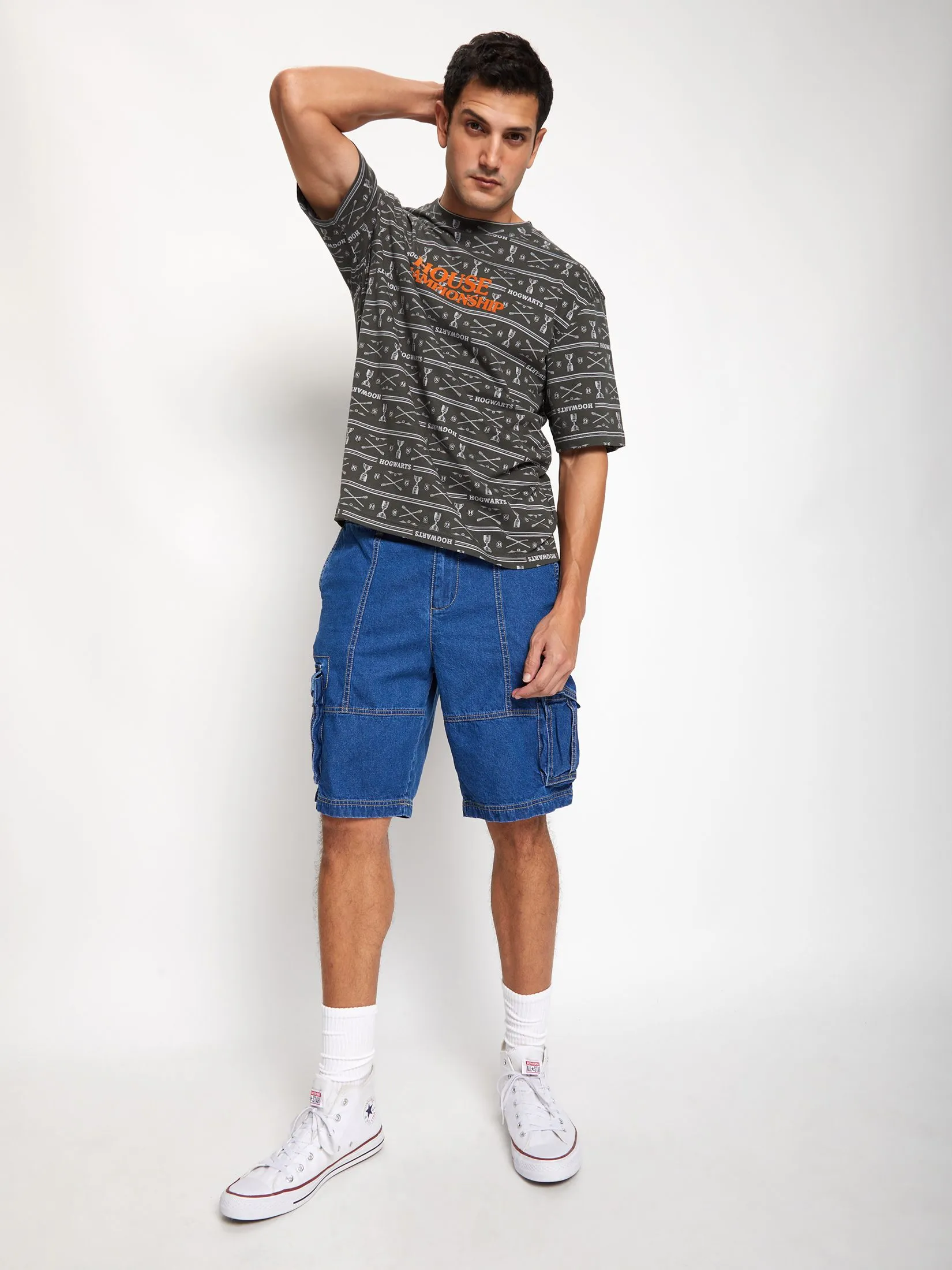 DEFRY 01 Men T-Shirt Short Sleeves Printed Grey