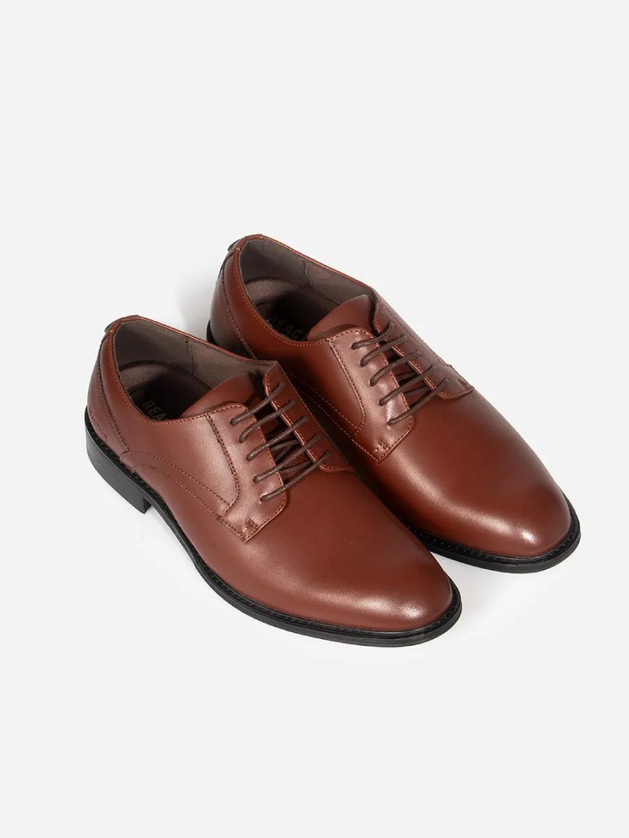 KENNETH COLE MEN'S FORMAL SHOES MARQUEE PLAIN TOE / BRANDY