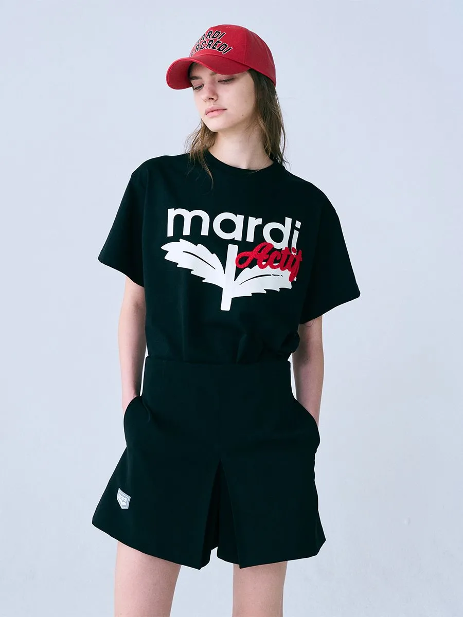 MARDI MERCREDI ACTIF T-Shirt Actif Bloommardi Black Red F
