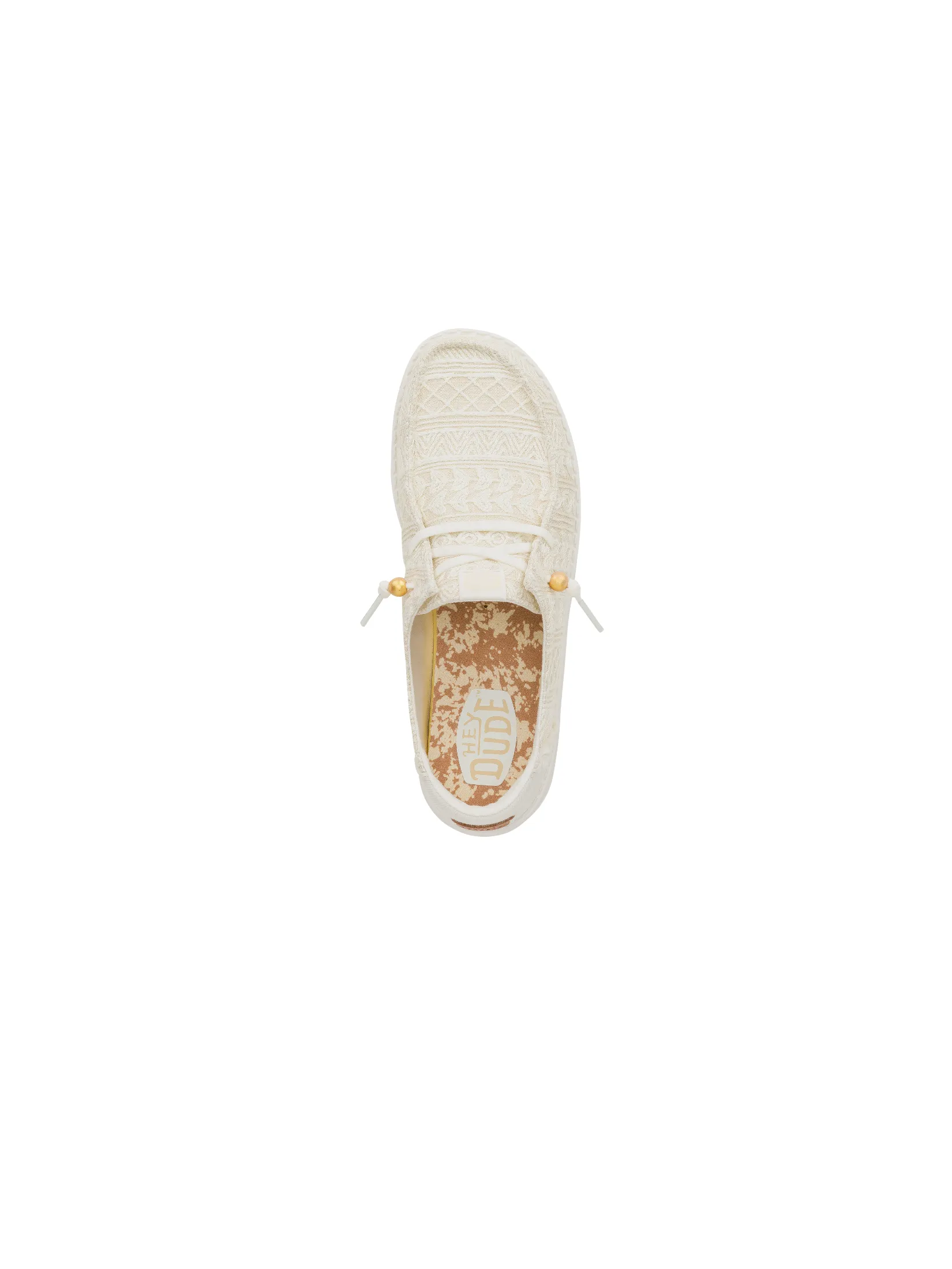 HEYDUDE WENDY CROCHET LACE - WHITE/GOLD