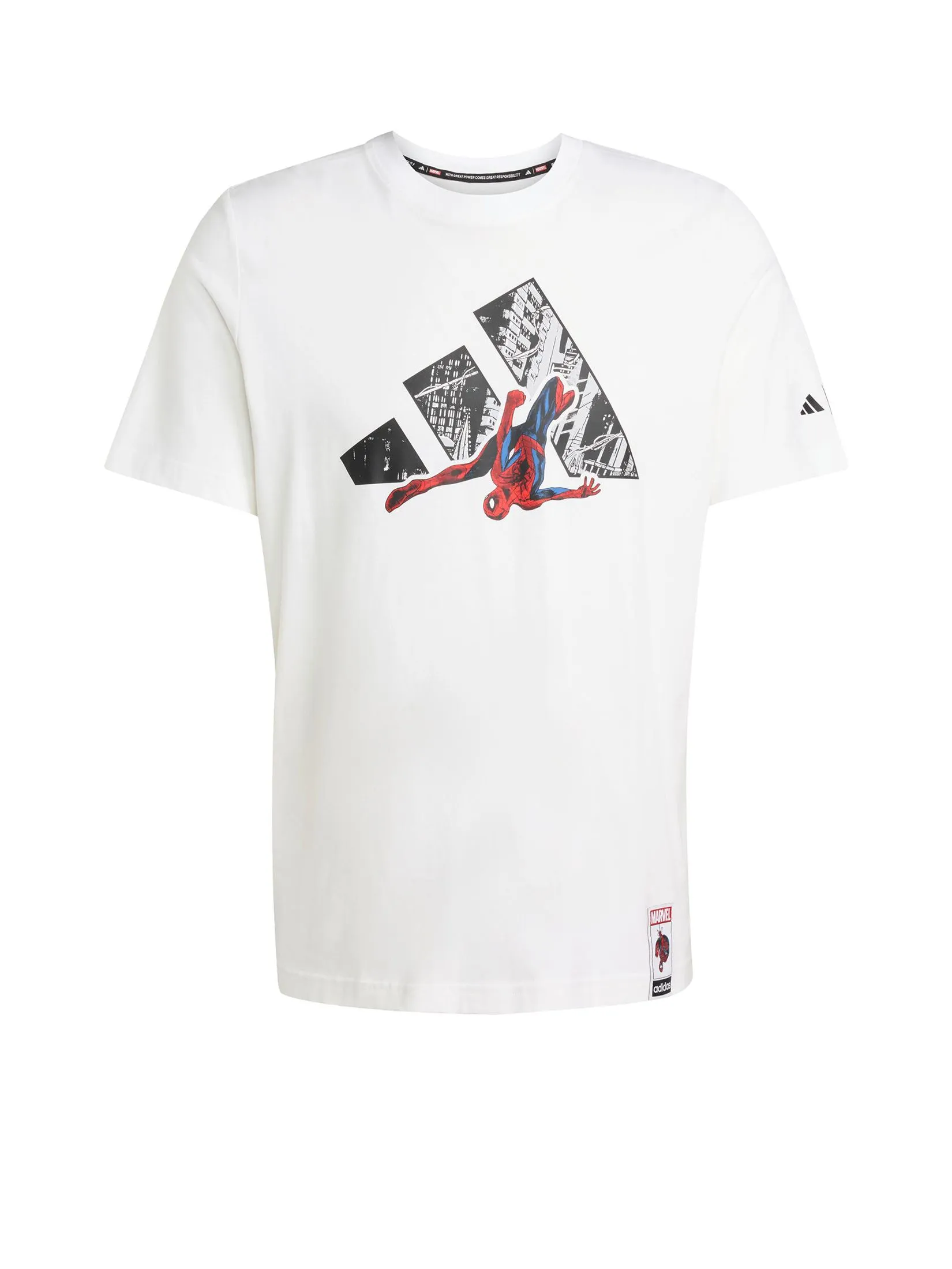 ADIDAS Men T-Shirt Adidas Marvel Spider-Man Logo JW8842 White