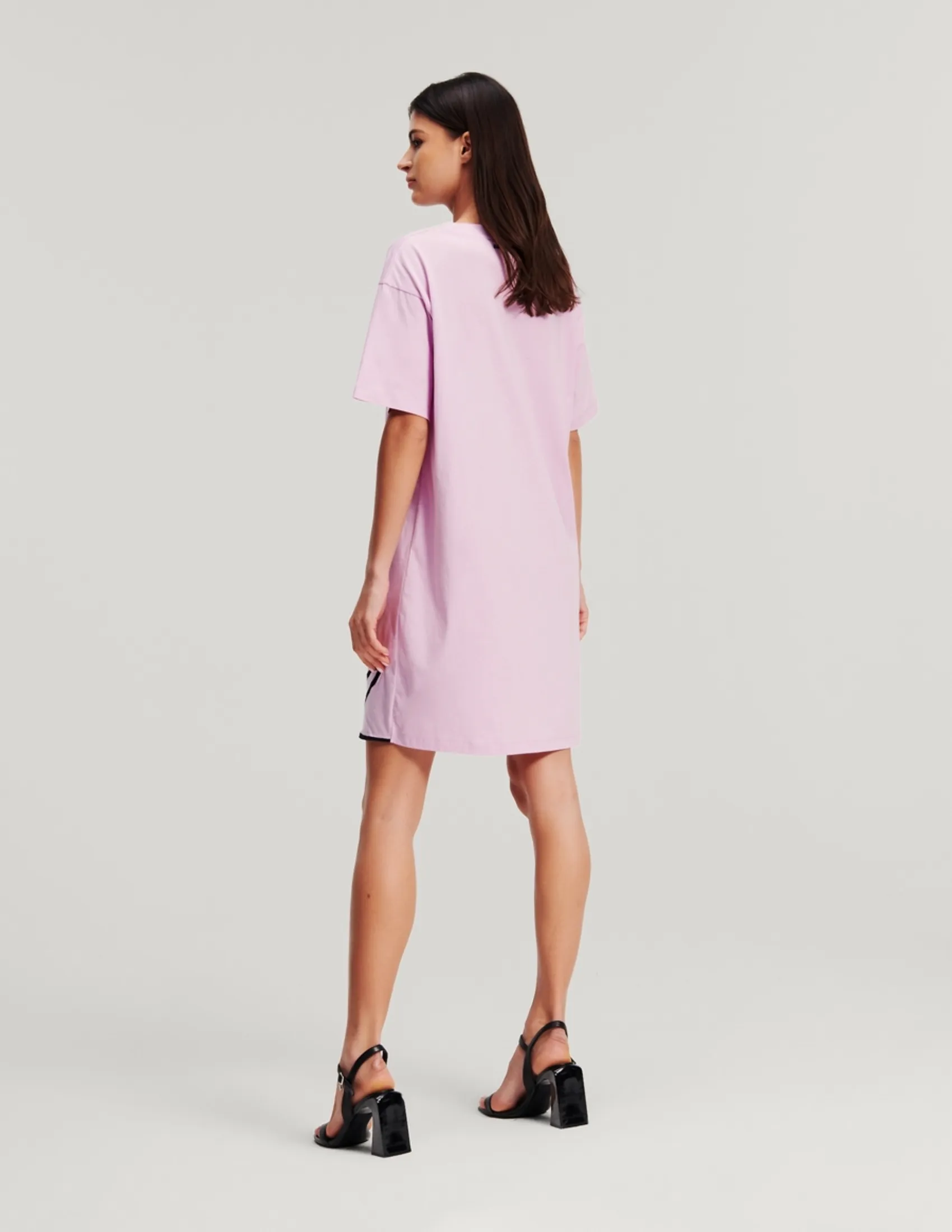 KARL LAGERFELD KARL SIGNATURE HEM WOMEN DRESS ORCHID BOUQUET