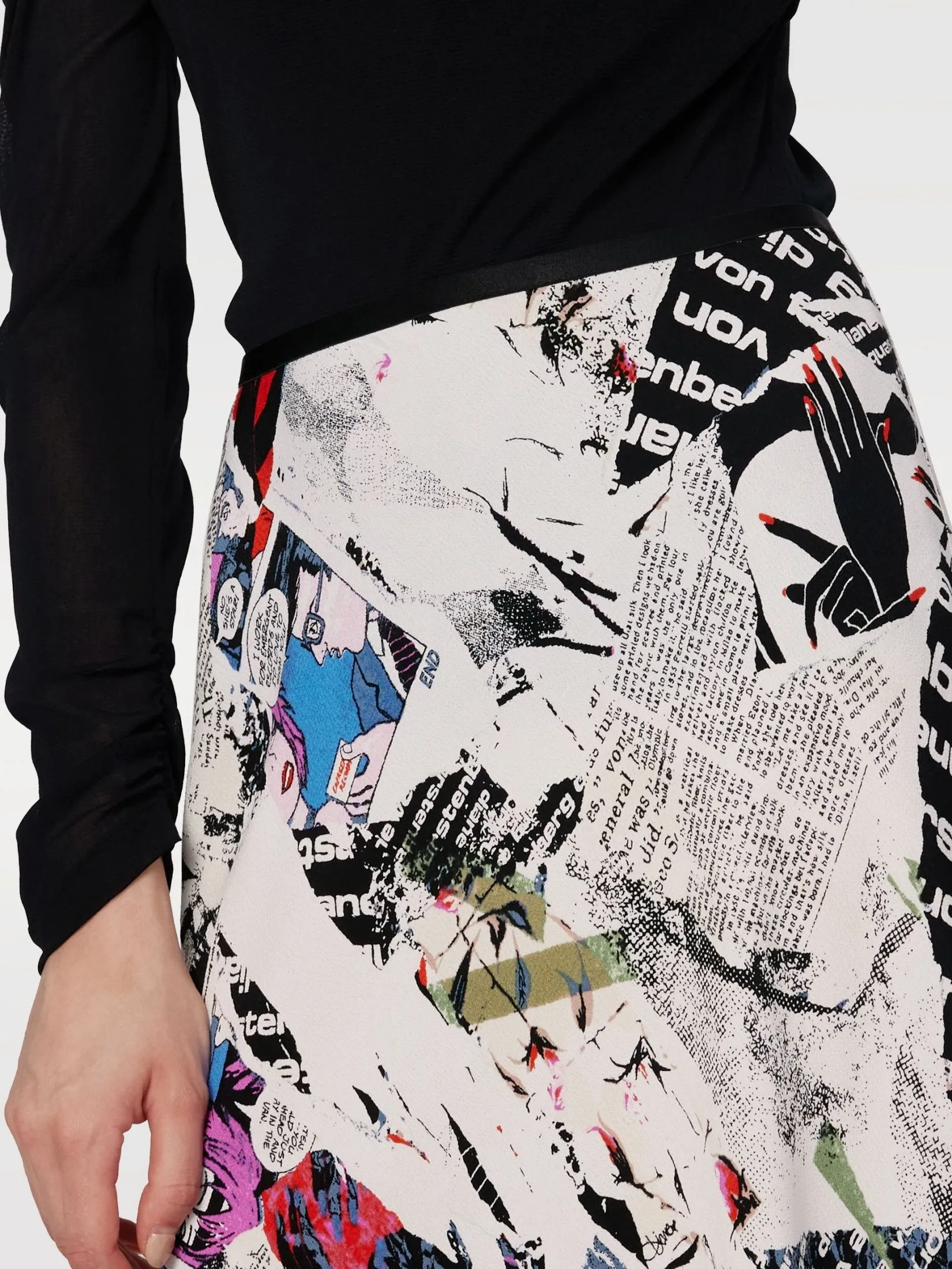 DIANE VON FURSTENBERG DVF MAE SKIRT POSTER GIRL