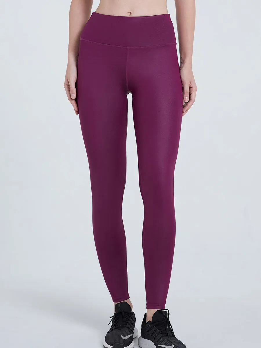 NAPIYONG Midius Full Length Leggings in Plum