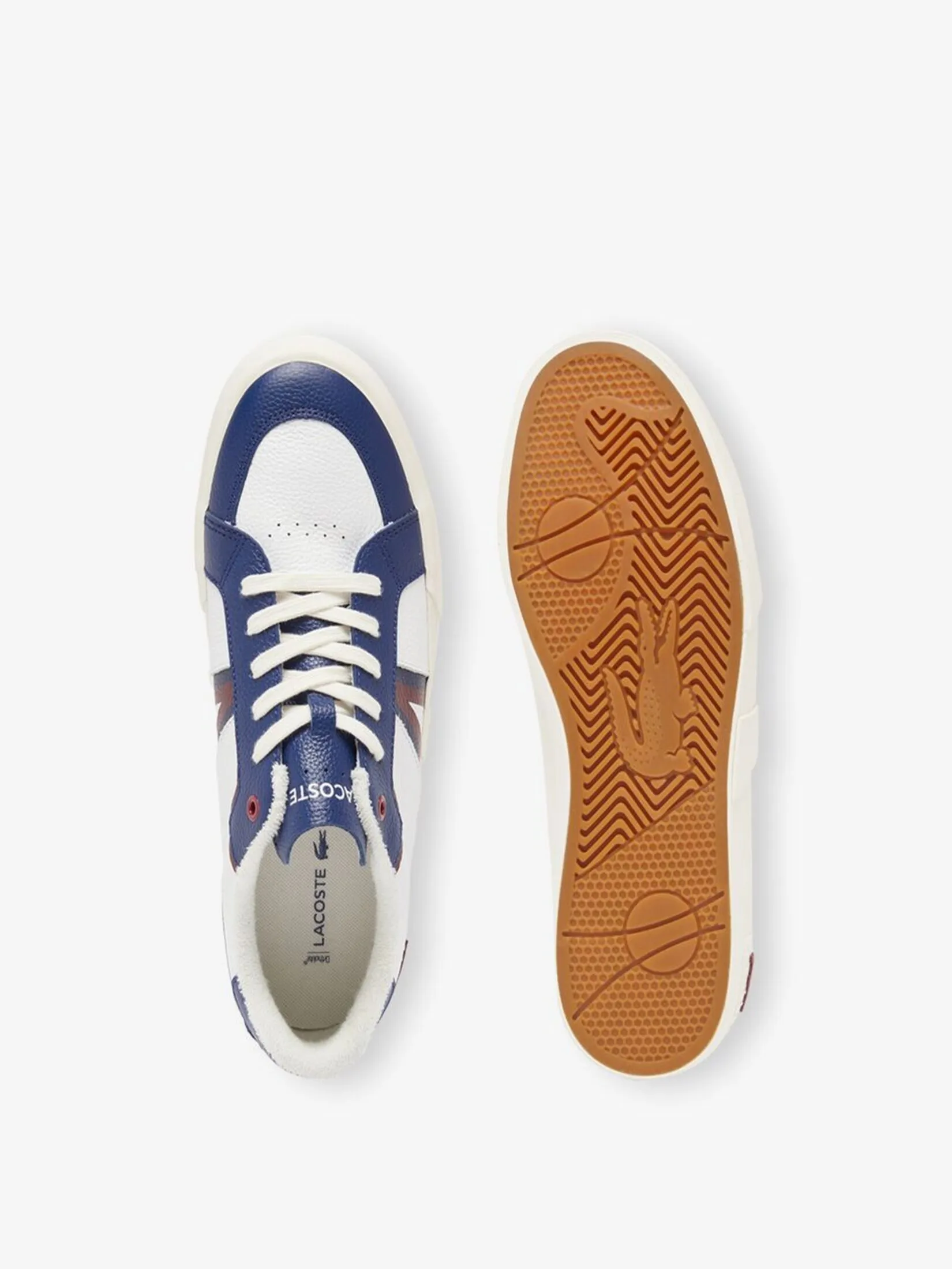 LACOSTE Men’s L004 Leather Sneakers Blue