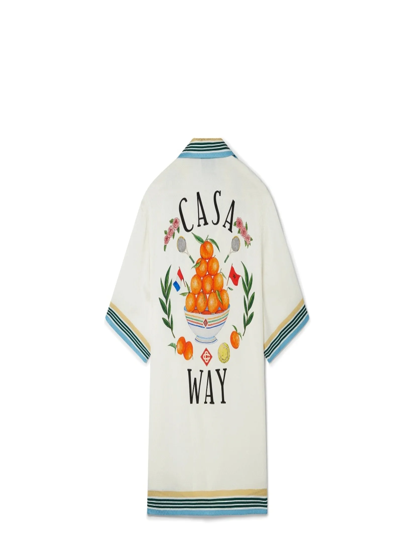 CASABLANCA CUBAN COLLAR SHORT SLEEVE SHIRT IN CASA WAY