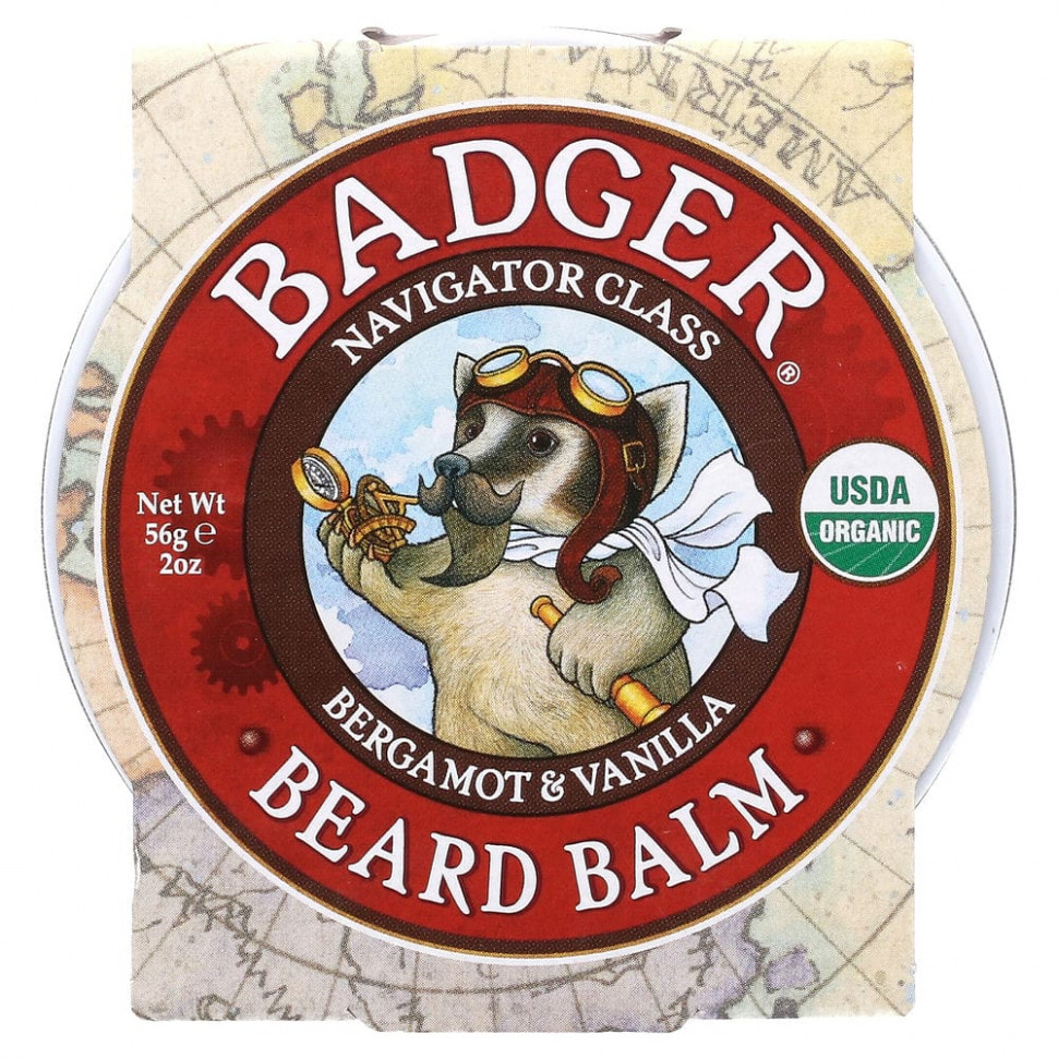 Badger Company, Навигатор Класс Для мужчин, Бальзам для бороды, 2 унции (56 г)