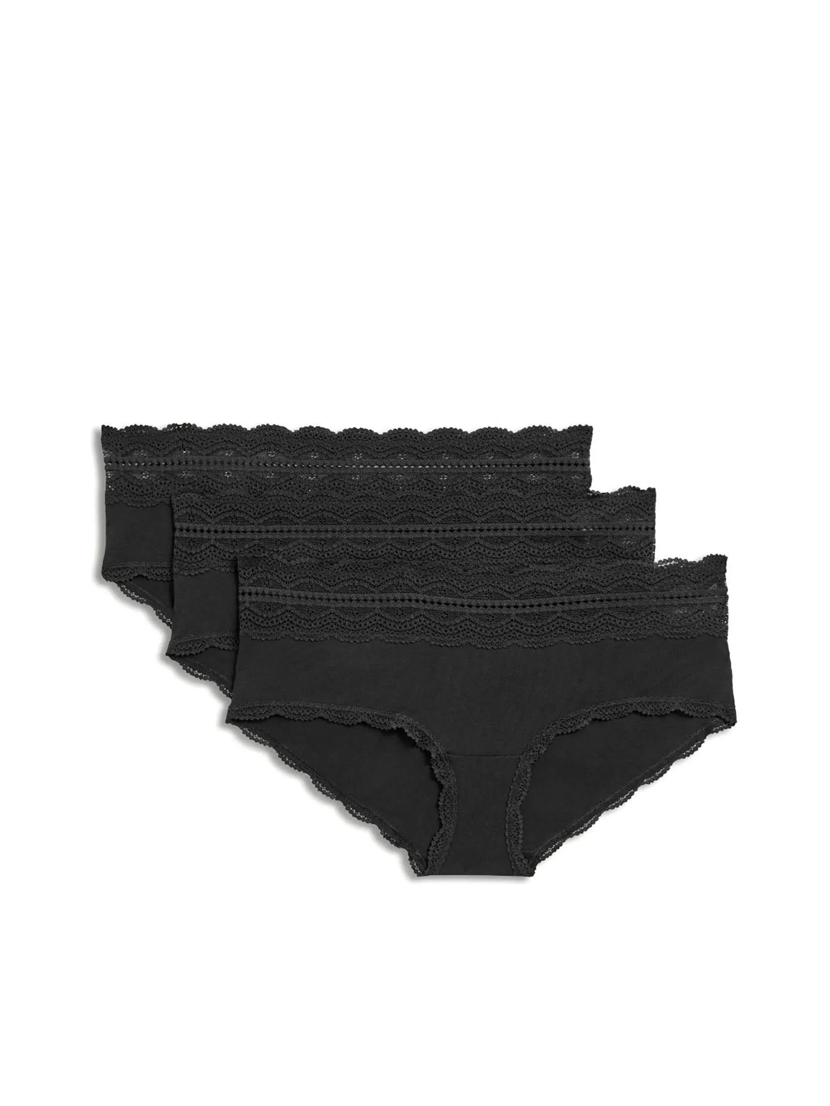 MARKS & SPENCER Women Low Rise Short Cotton Rich Pack 3 Pcs