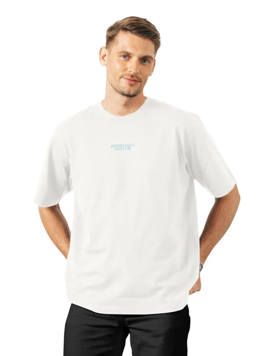 BEVERLY HILLS POLO CLUB White Men T-Shirt Oversized Model BNSO018