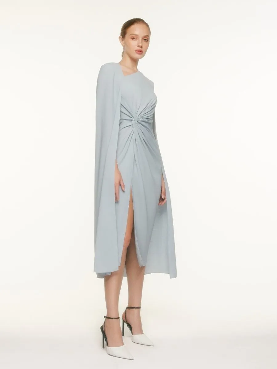 ASAVA (AW23) Elianna Draped Women Cape Dress Grey