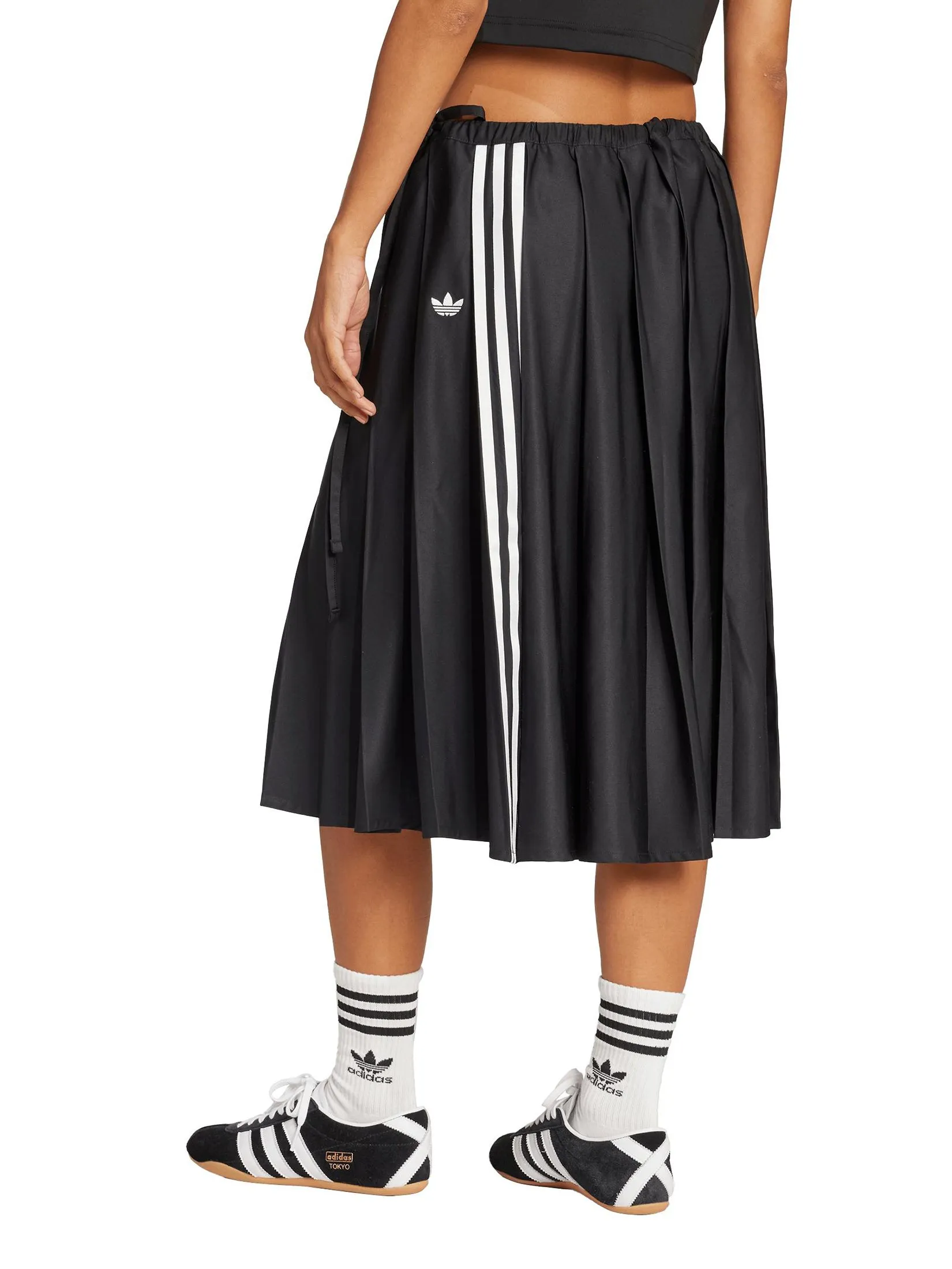 ADIDAS Women Maxi Skirt Ribbon Pleated JW0114 Black