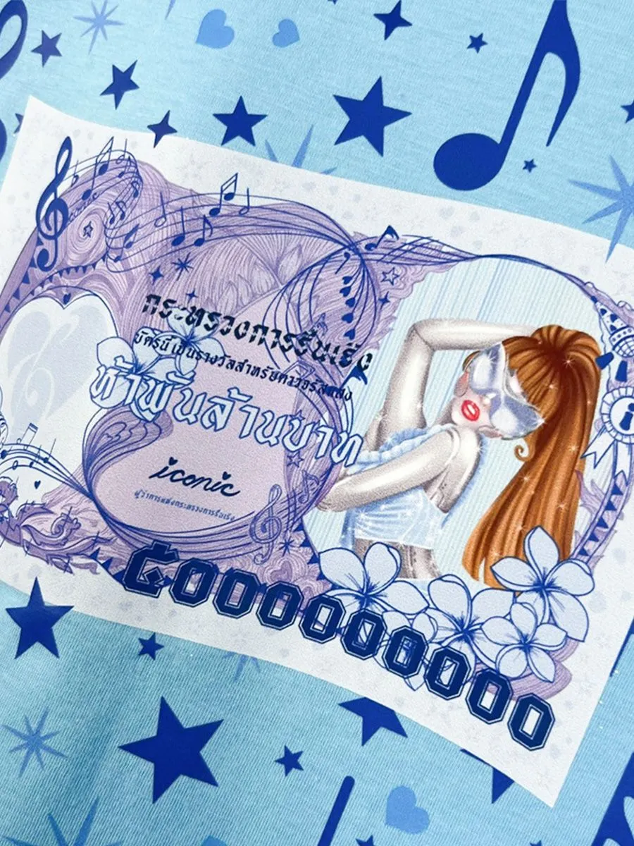 ICONIC WOMAN BLUE CASH ONLY T-SHIRT