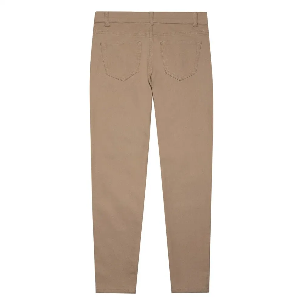 GIORDANO Khaki Women's 180 Degree Mid Rise Slim Taper Pants