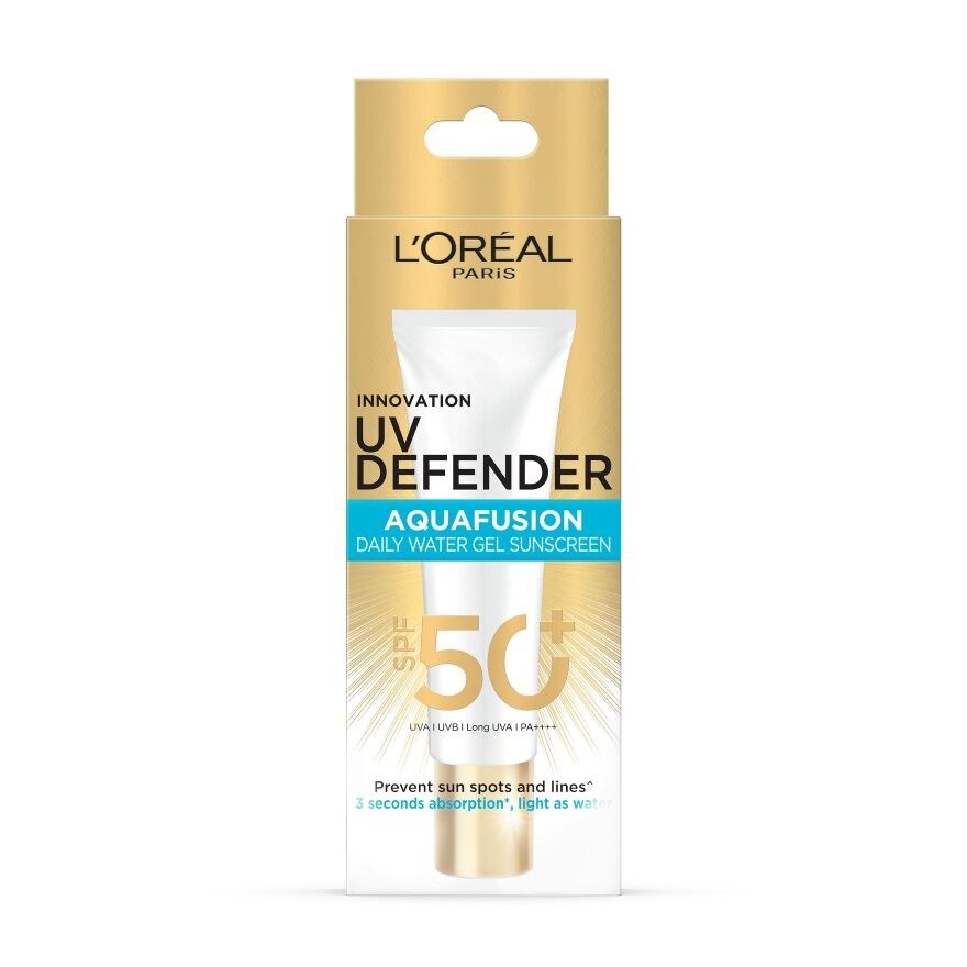 L'Oreal Paris UV Defender Aquafusion Daily Water Gel Sunscreen SPF 50+ PA++++ 30 Ml.