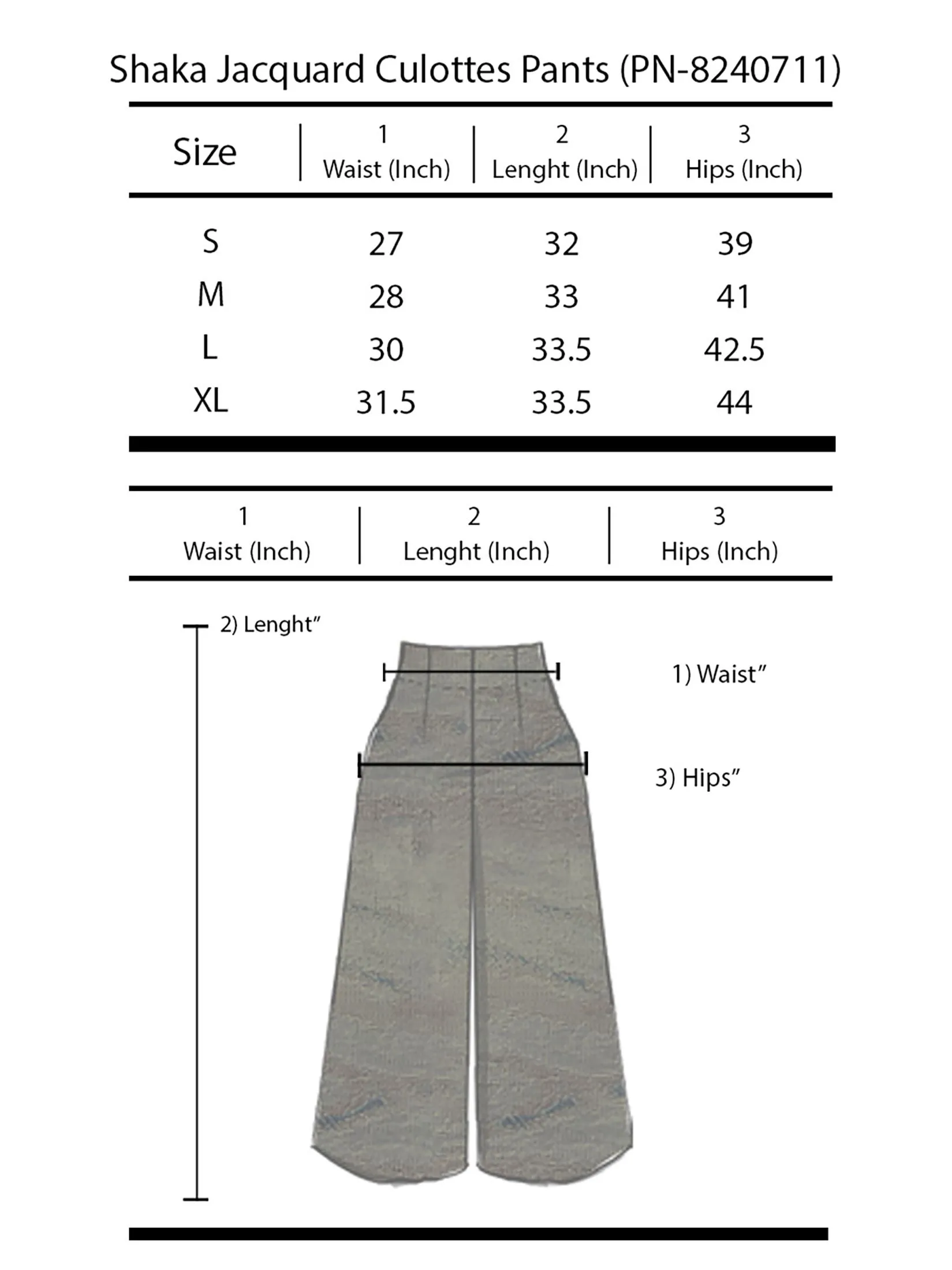 SHAKA Woman Pants Jacquard Culottes Black