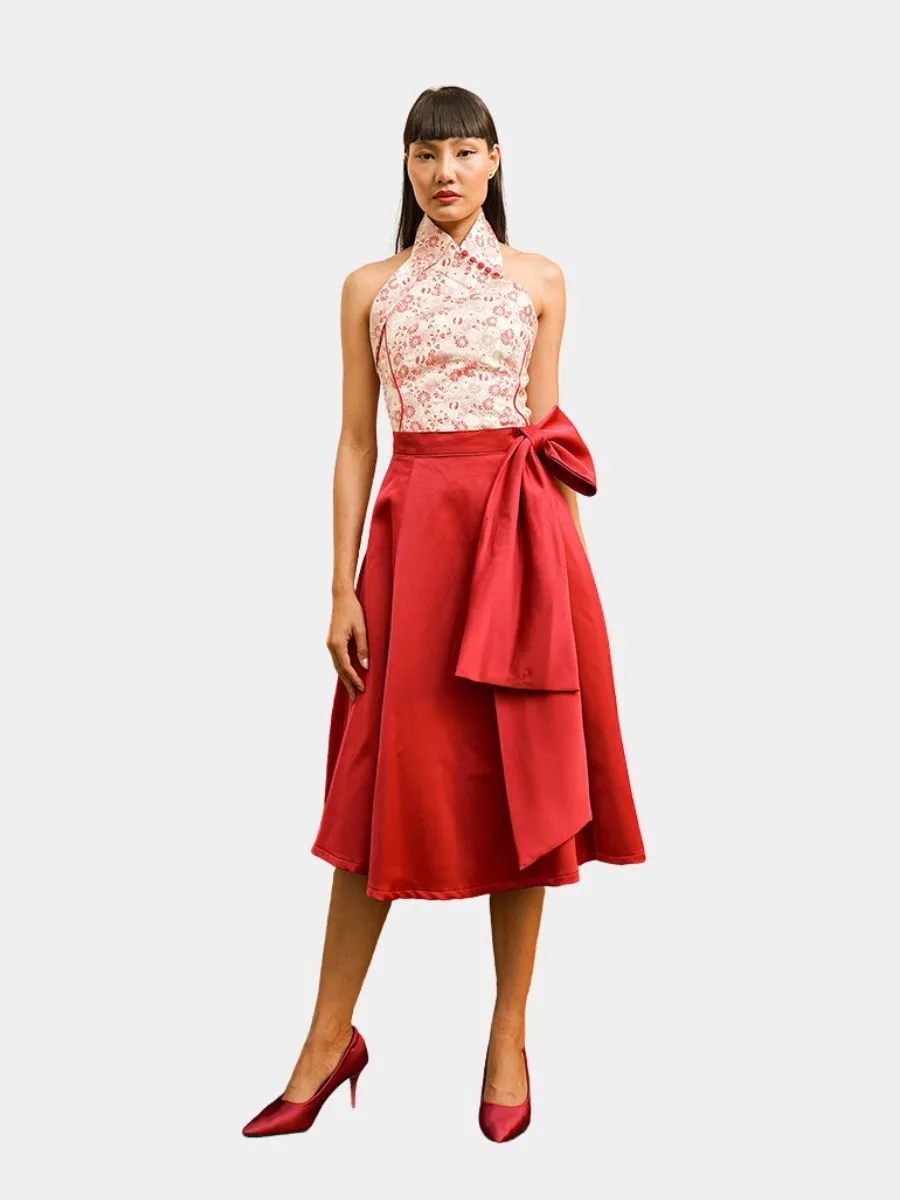 AMASS ME Women Radiant Rouge Elegance Red Skirt