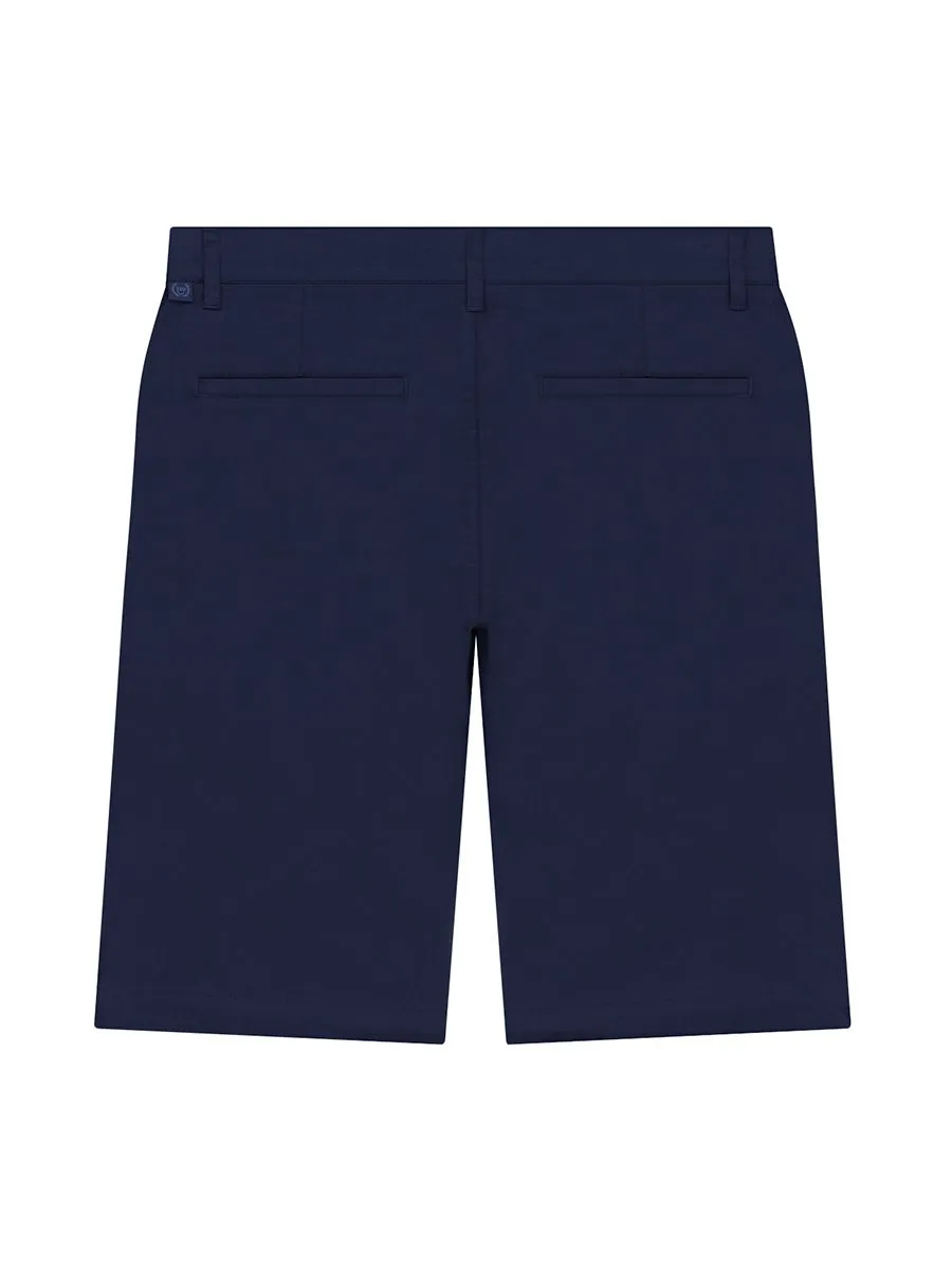 GIORDANO Men's Hidden Comfort Bermuda Shorts (180° Waistband) Signature Navy