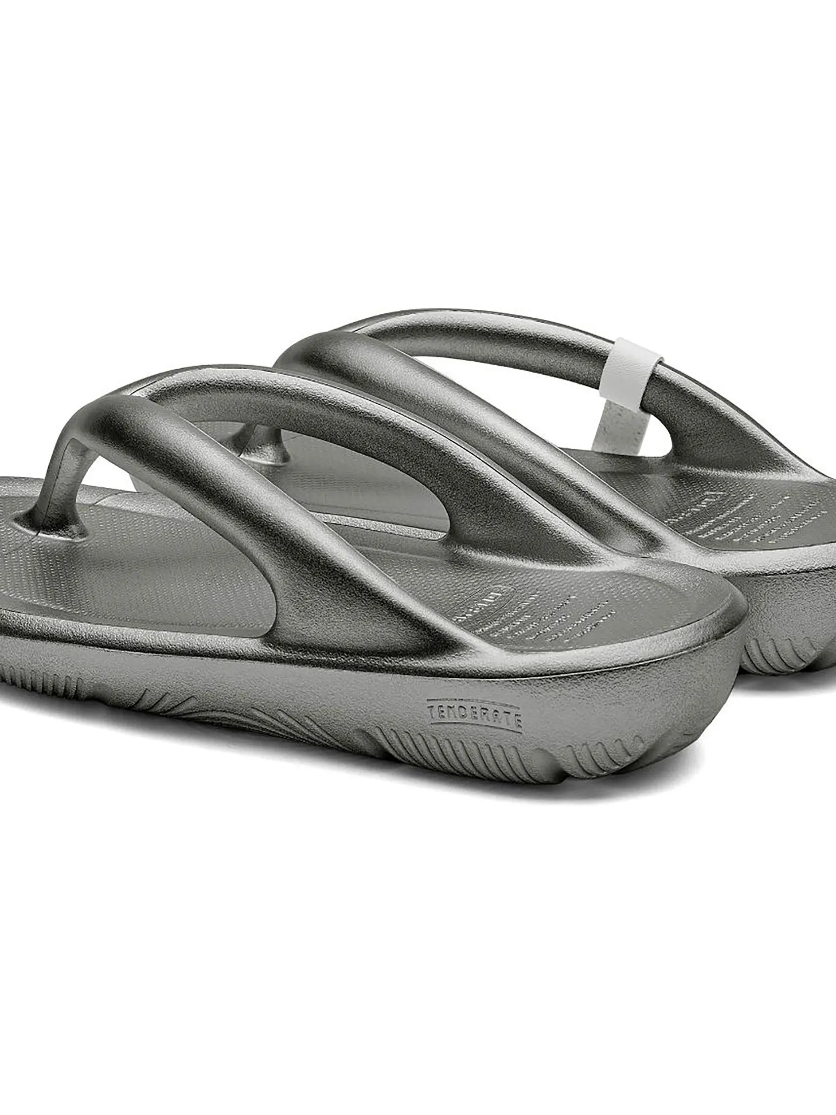 TAW&TOE Unisex Sandals Zerovity Flip Flop OG Metal Silver
