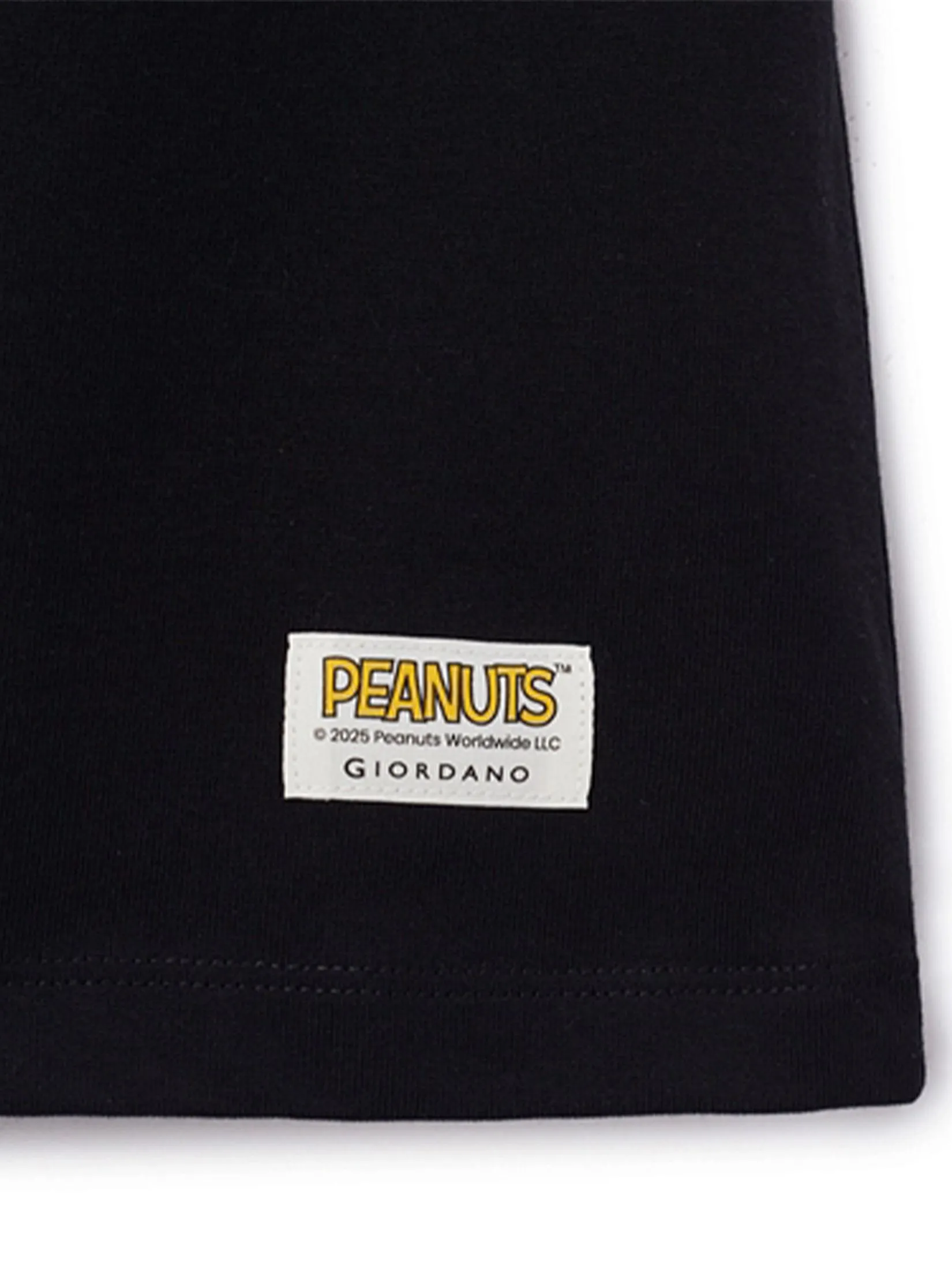 GIORDANO Women's Comfort Baby French Terry Dress (Snoopy) Black