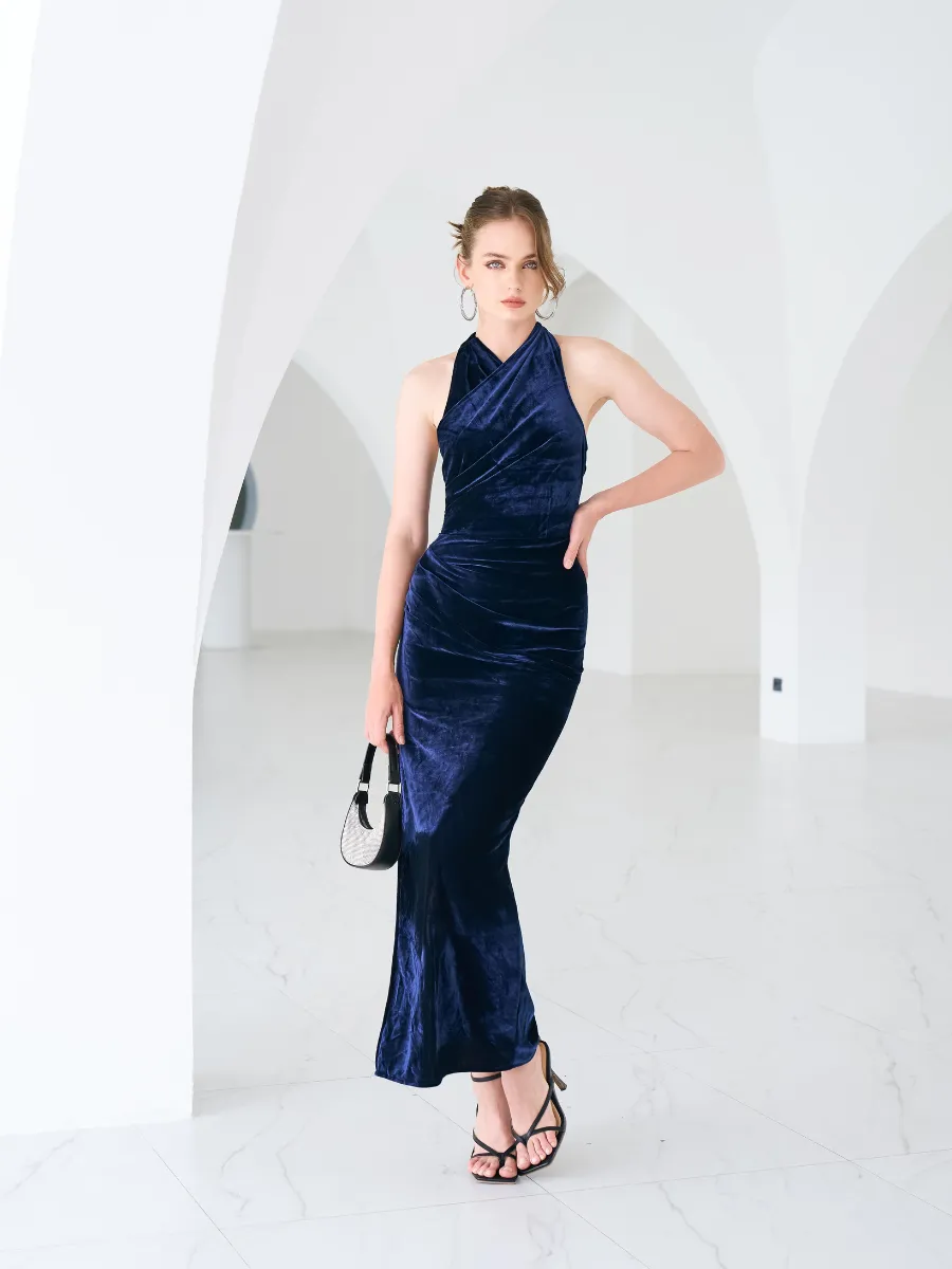 ROSE THE LABEL Blue-Yasmin dress