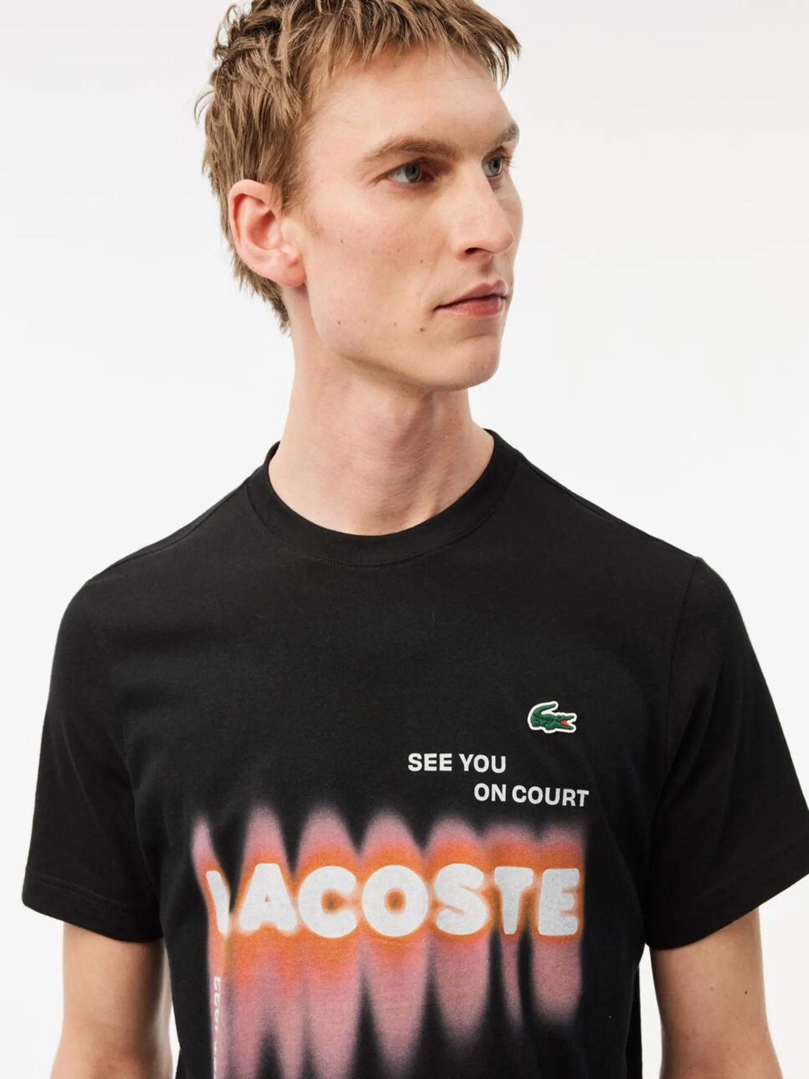 LACOSTE Lacoste Tennis x Daniil Medvedev T-shirt Black