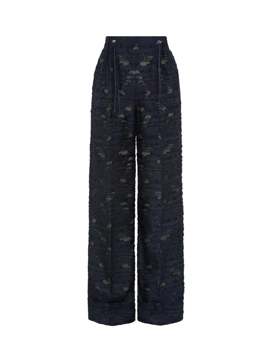 ASAVA ( SS24 ) Carina High-waisted Women Pants Navy Blue