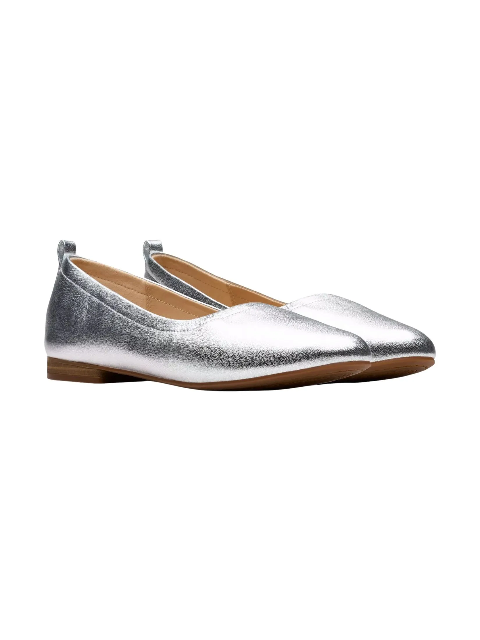 CLARKS FAWNA SOFT Silver Metallic Women's Dress Shoes