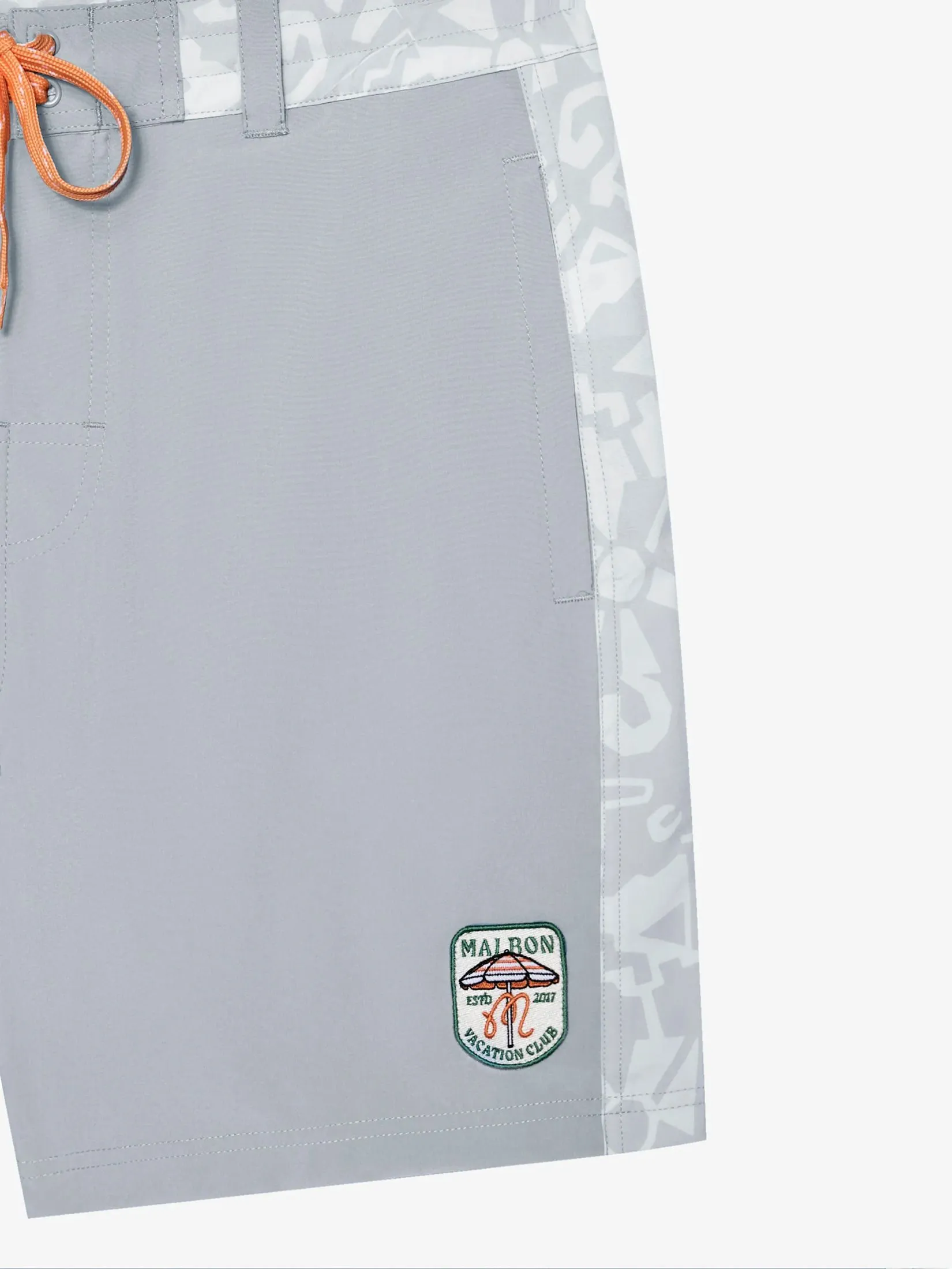 MALBON GOLF GROTTO TRUNKS IN IVORY