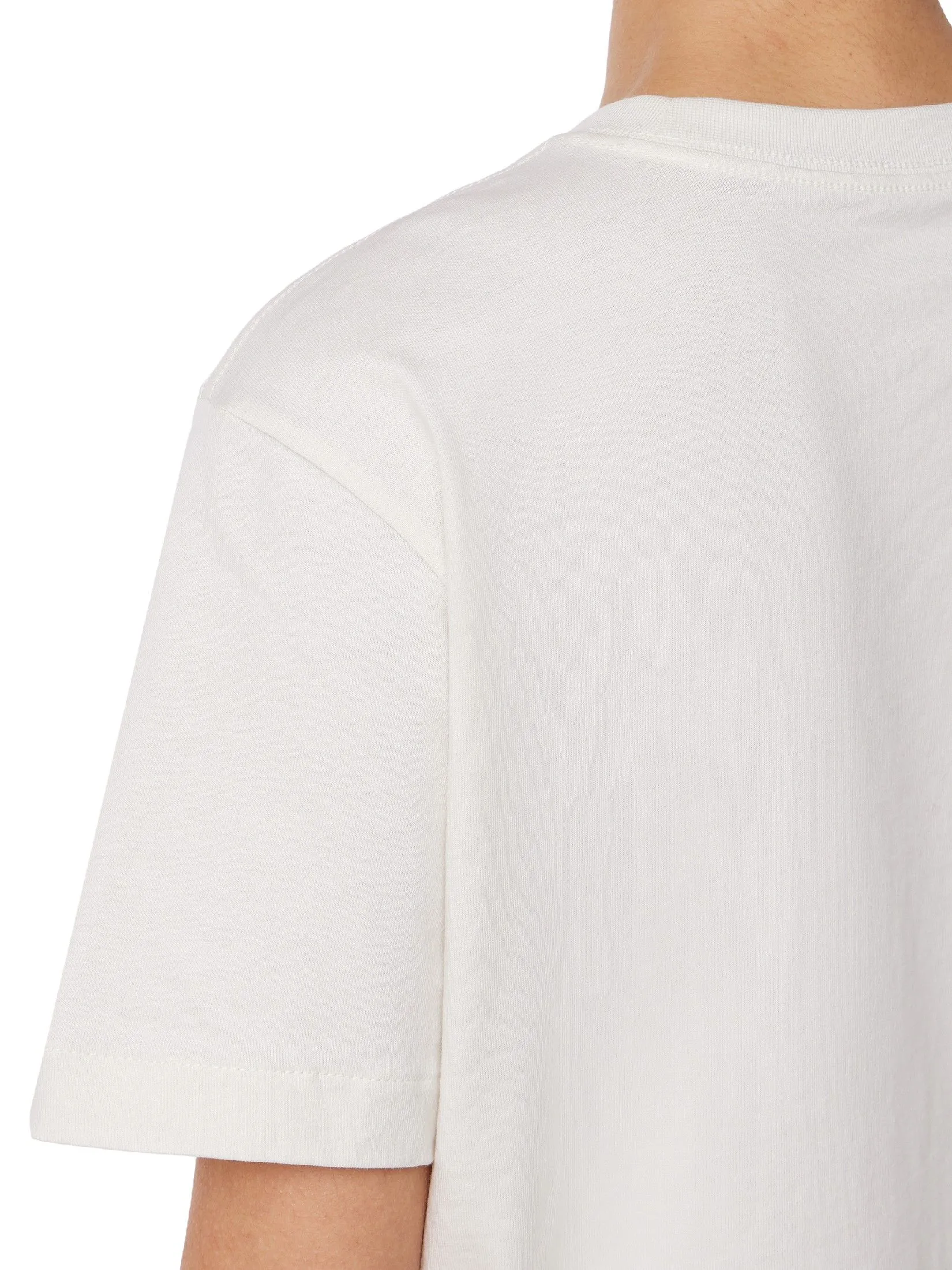 CALVIN KLEIN Women's Boxy Calvin Klein Varsity Short Sleeve T-Shirt White