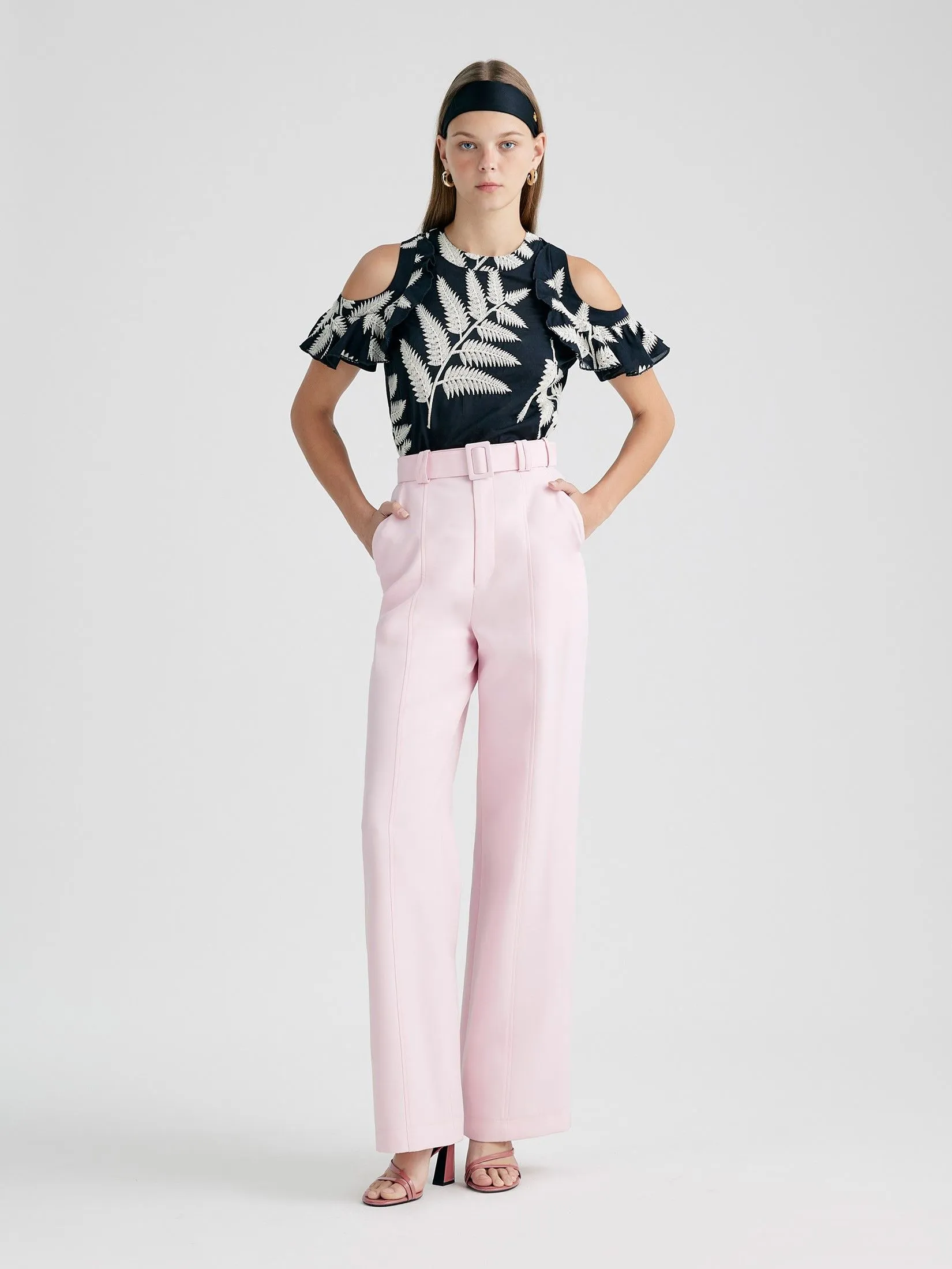 ASV (AW24)Amadi Belt Straight Women Pants Pink