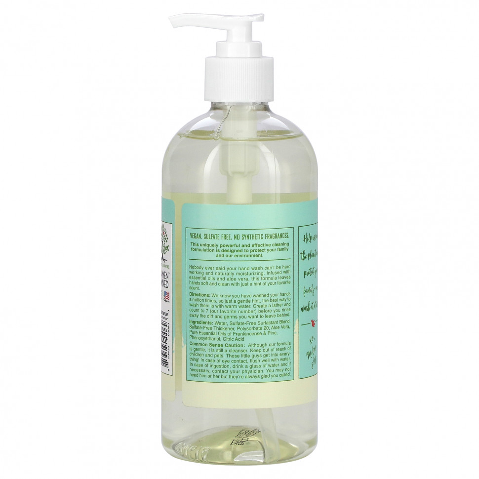 Rebel Green, Fresh & Clean, мыло для рук, ладан и сосна, 500 мл (16,9 унции)