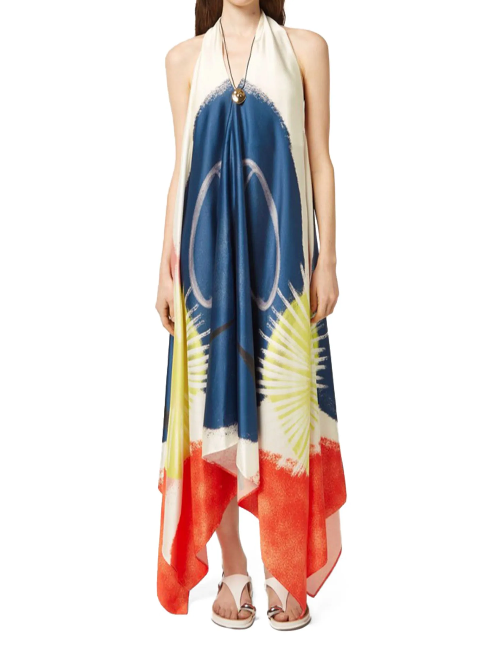 SCOTCH&SODA Women Midi Dress Foulard Abstract sun foulard