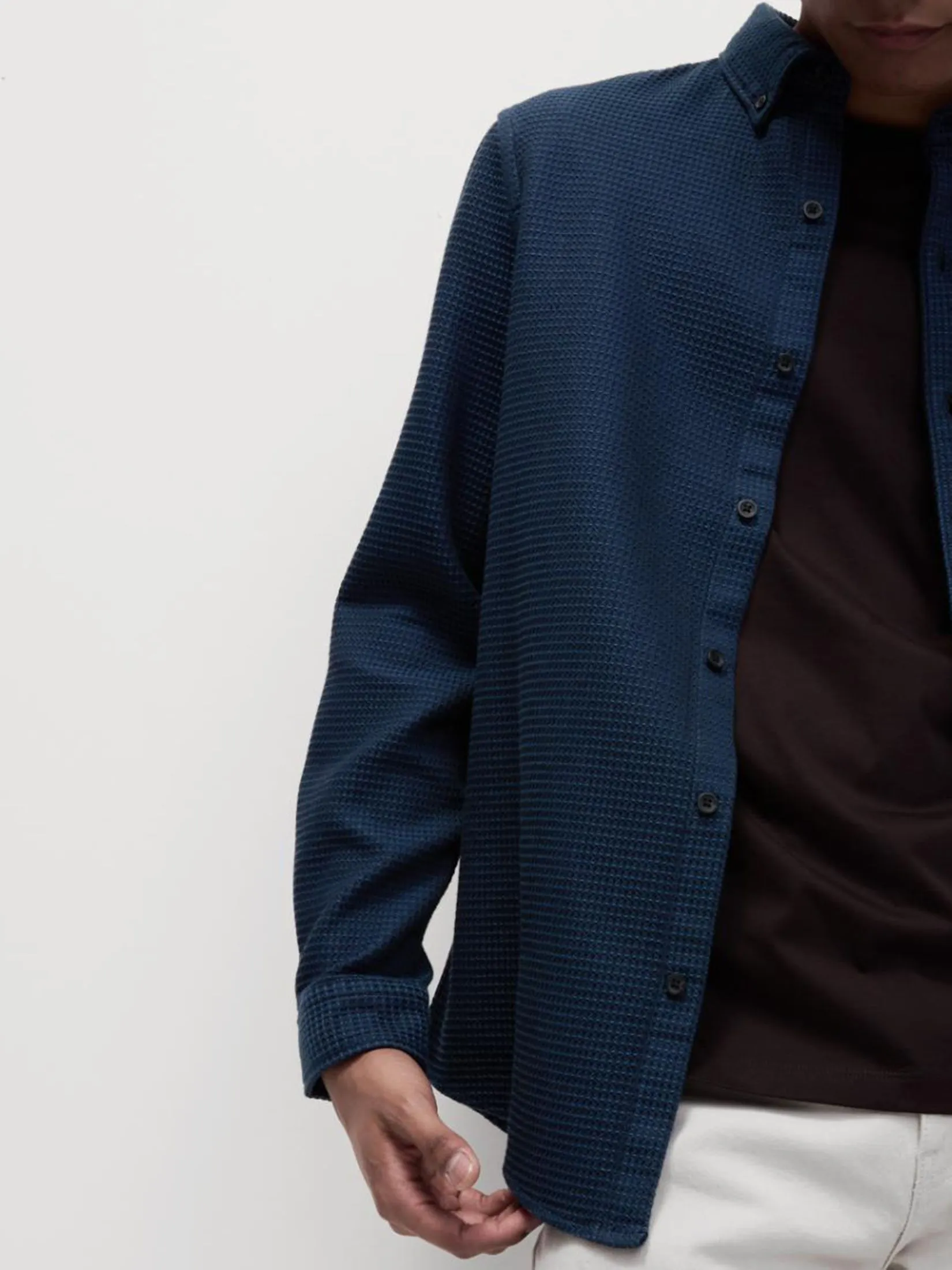 MARKS & SPENCER Men Shirt Pure Cotton Textured