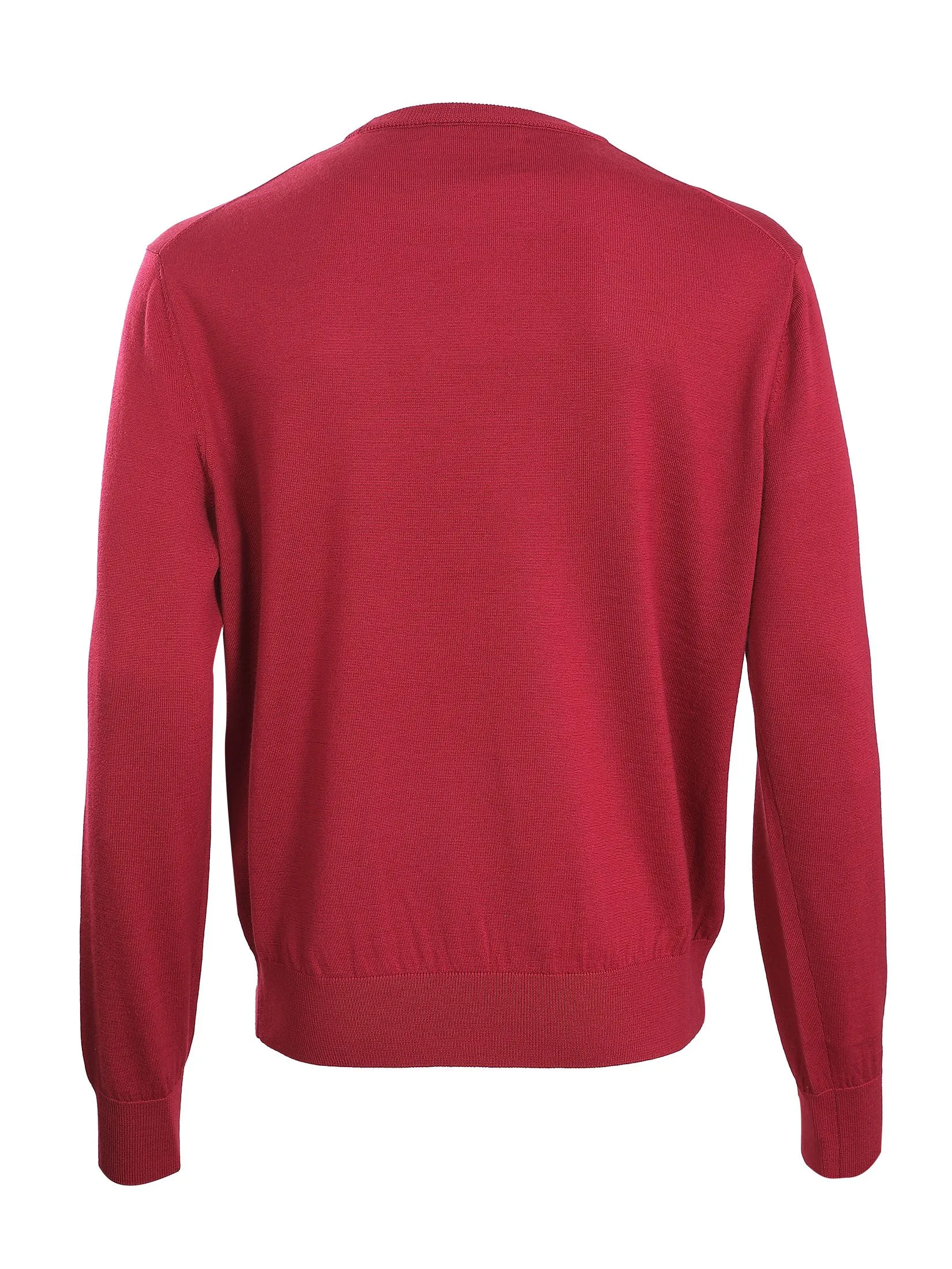DAKS Men's DAKS Round Neck Long Sleeve Sweater Red